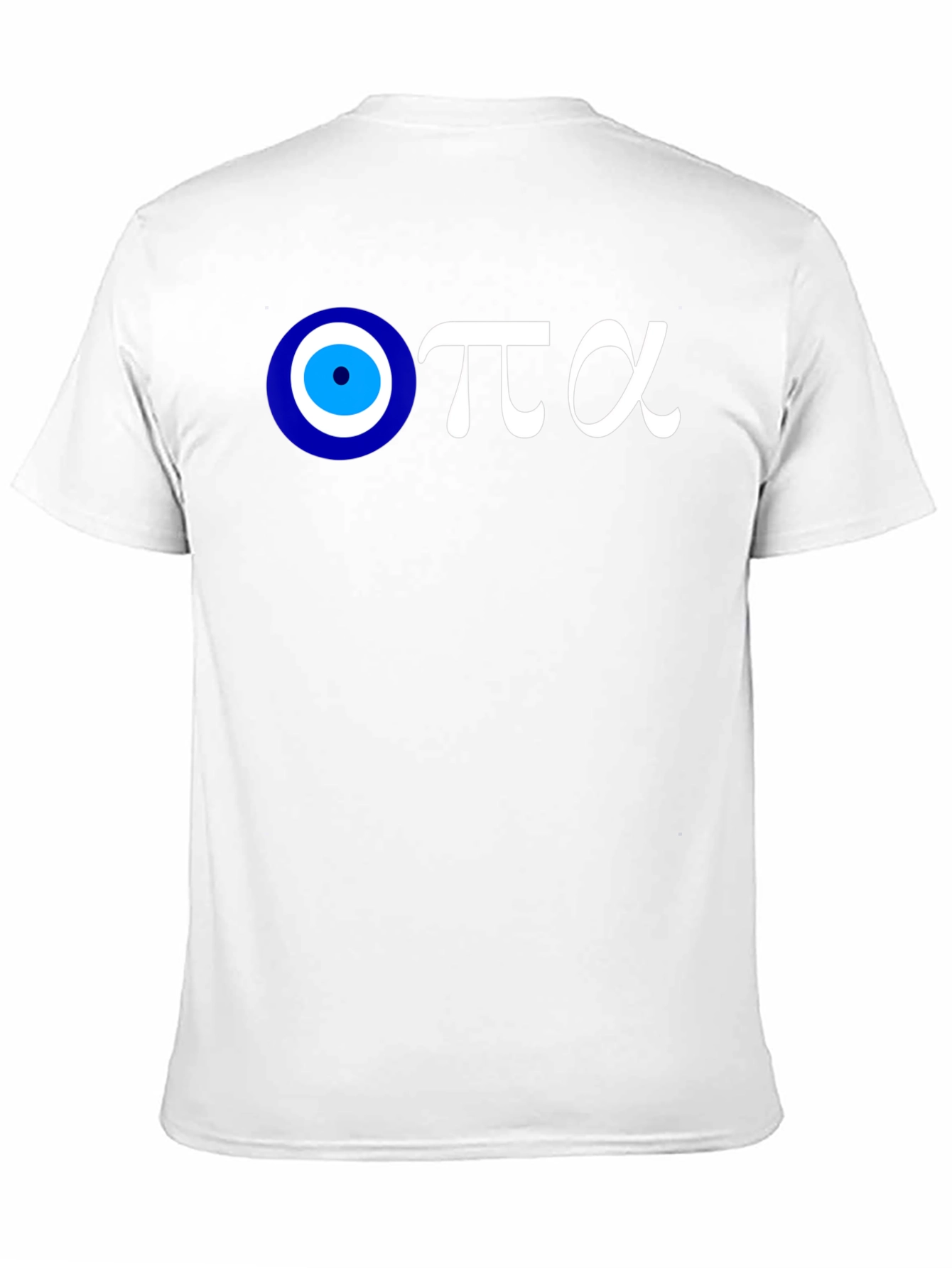 Evil Eye Greek Letters Black Cotton T-Shirt
