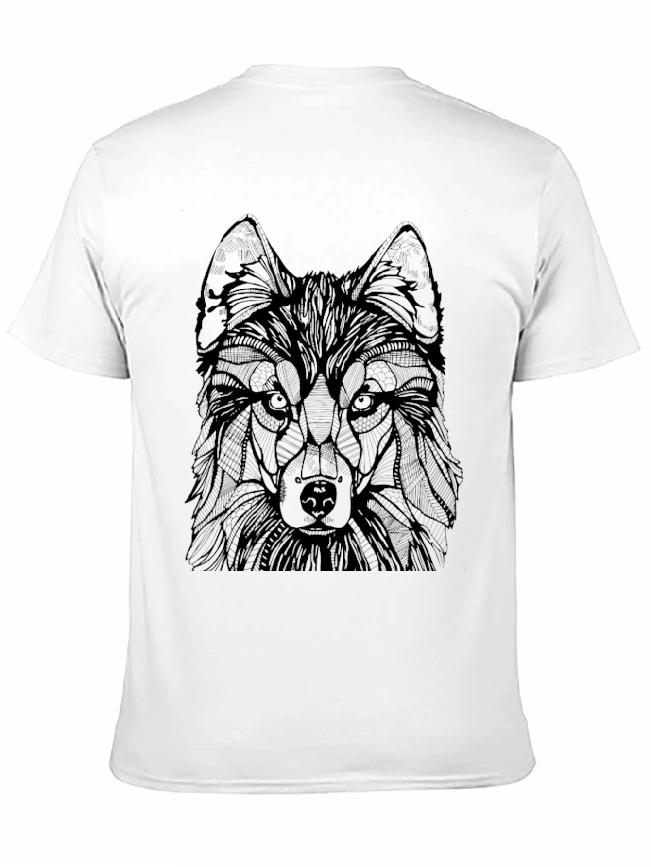 Wolf Graphic Print Mens T-Shirt
