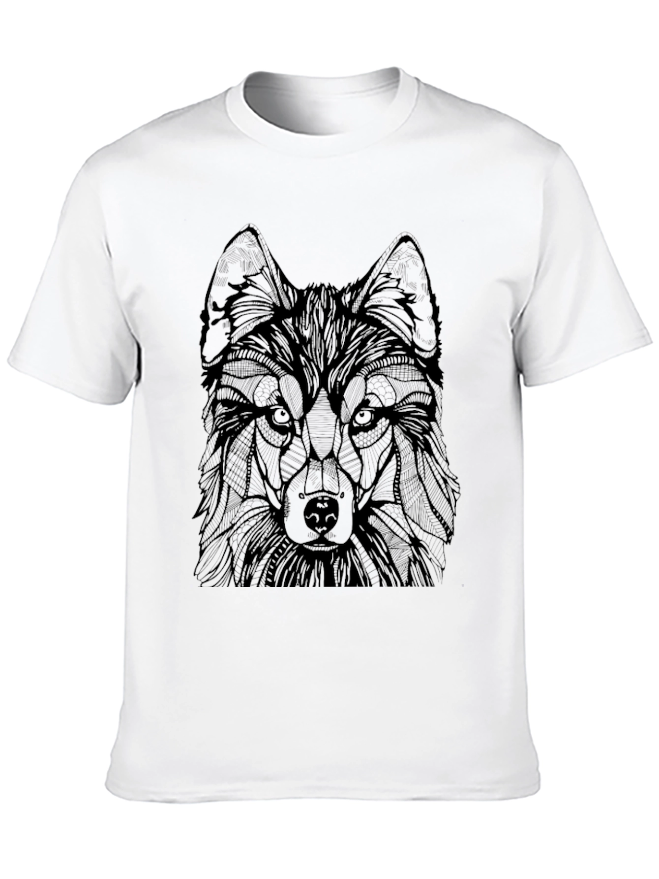 Wolf Graphic Print Mens T-Shirt
