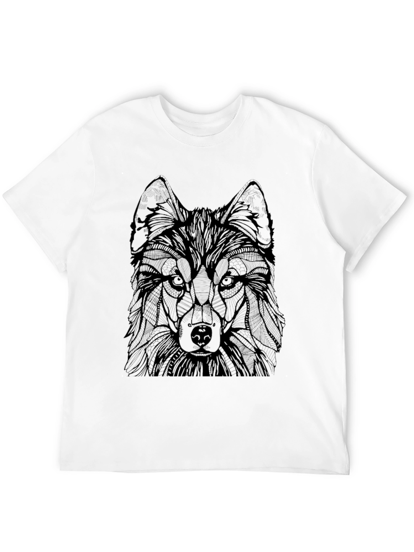 Wolf Graphic Print Mens T-Shirt