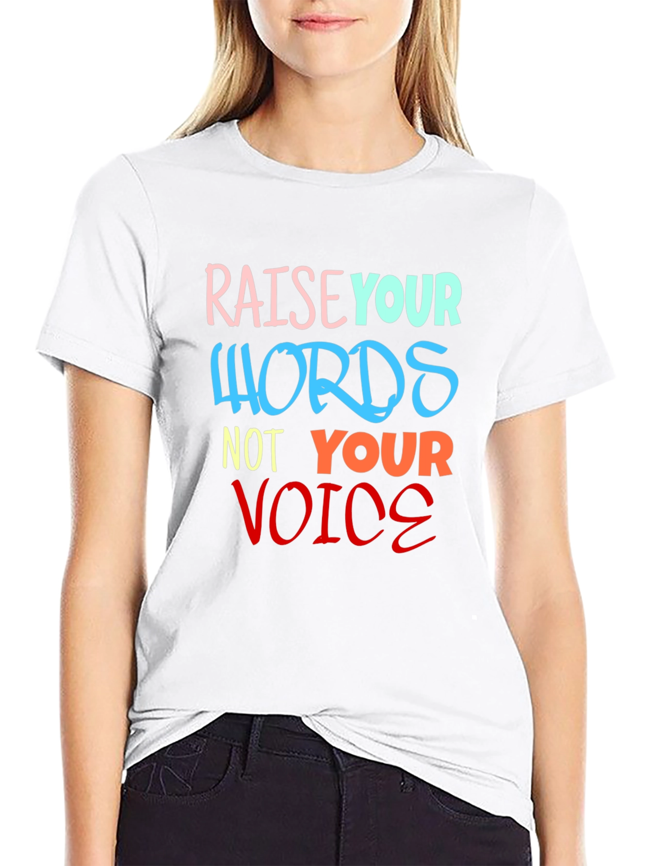 Raise Your Words T-Shirt - Black