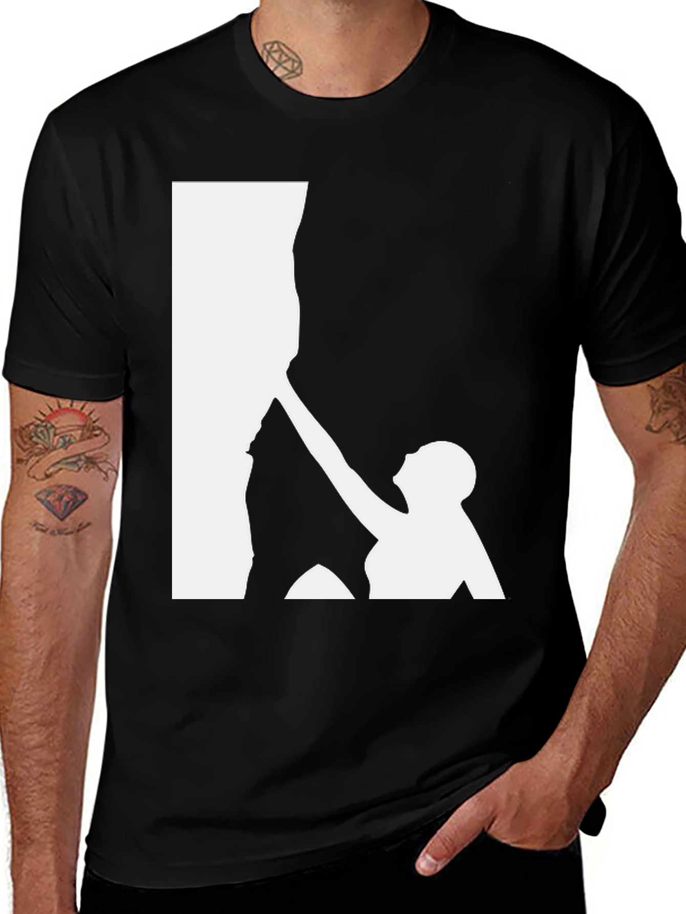 Rock Climbing Graphic Tee - Black