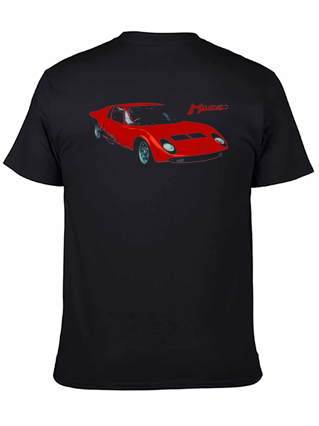 Miura Car Graphic T-Shirt - Stylish Classic Car Tee