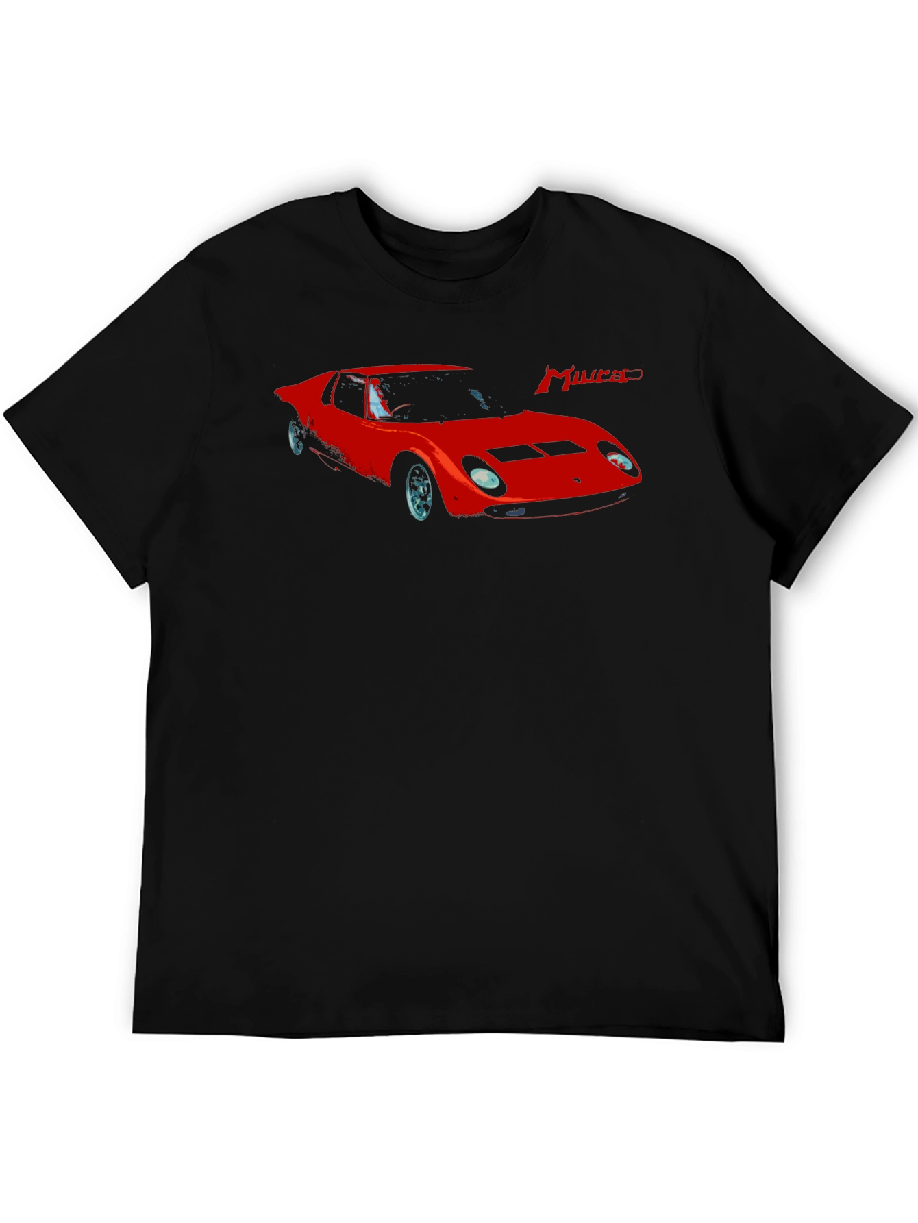 Miura Car Graphic T-Shirt - Stylish Classic Car Tee
