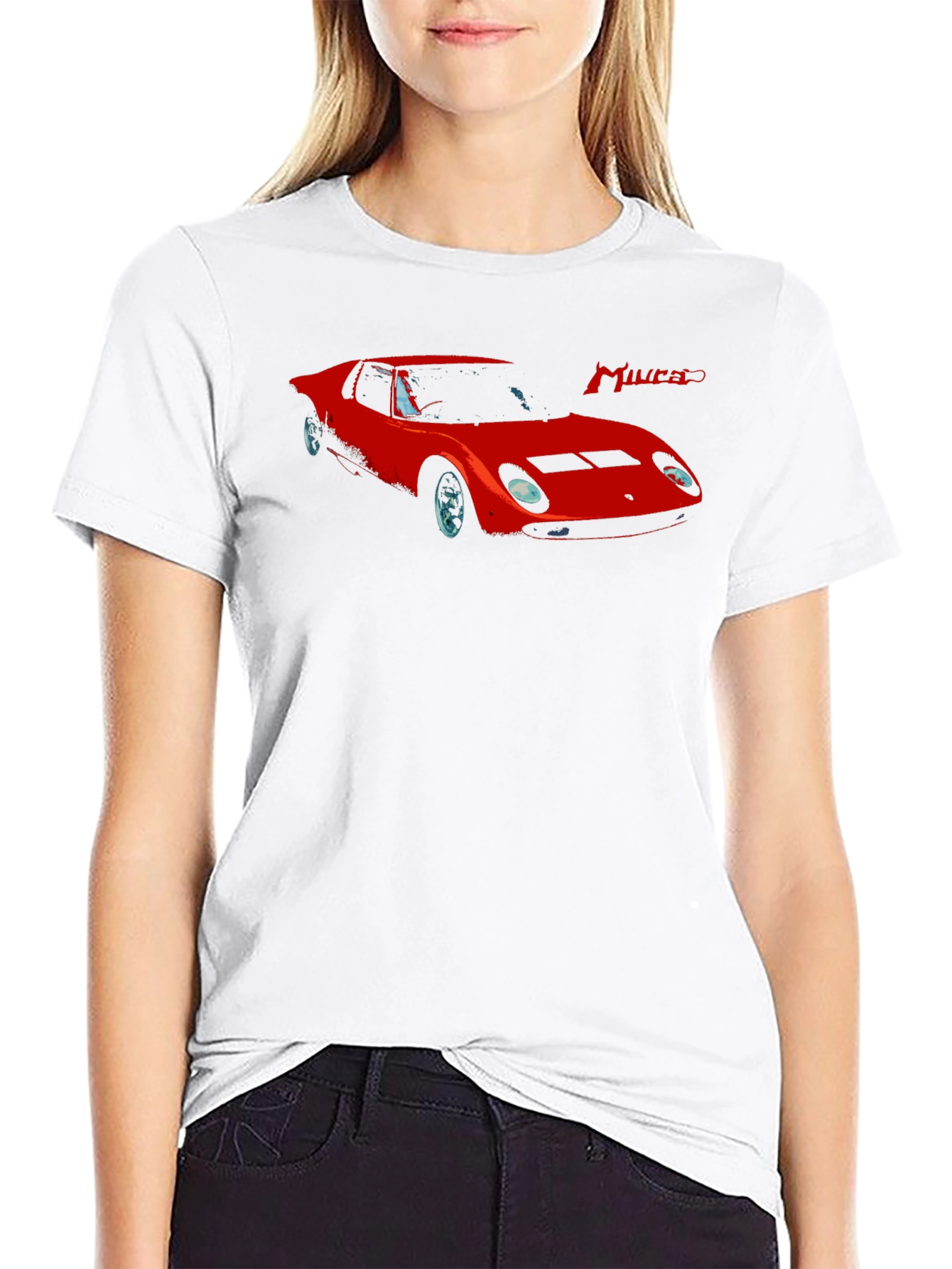 Miura Car Graphic T-Shirt - Stylish Classic Car Tee