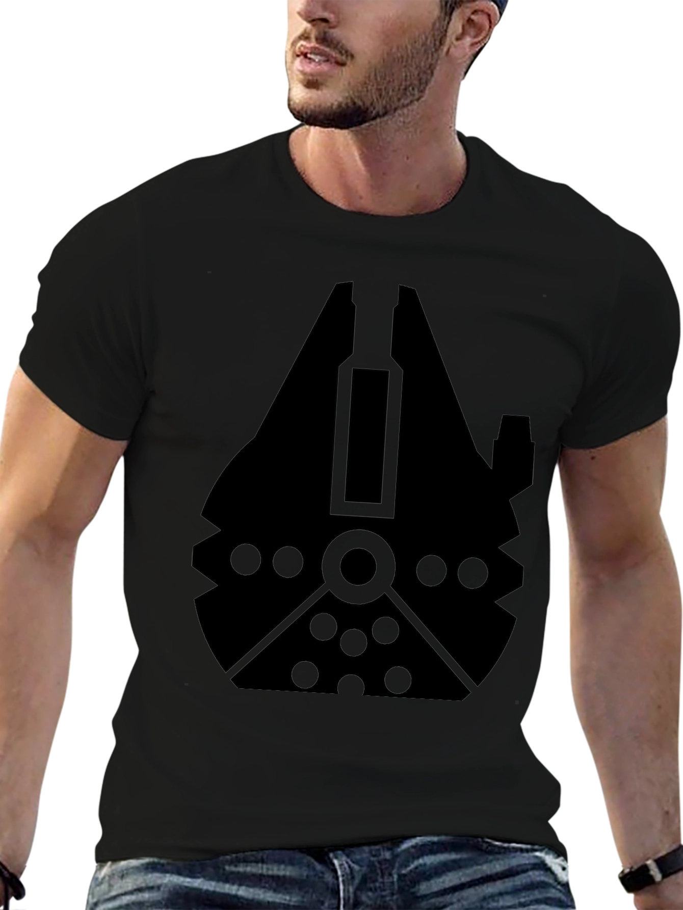 Millennium Falcon Graphic Tee - Black