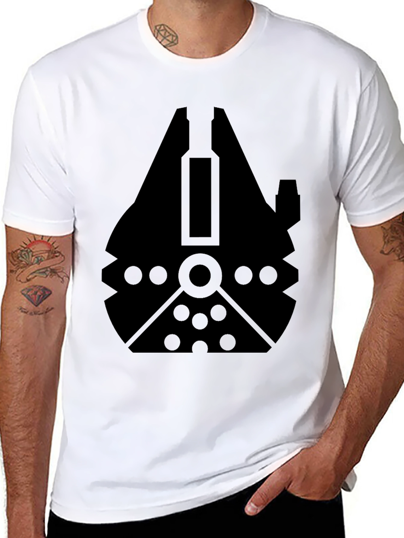 Millennium Falcon Graphic Tee - Black