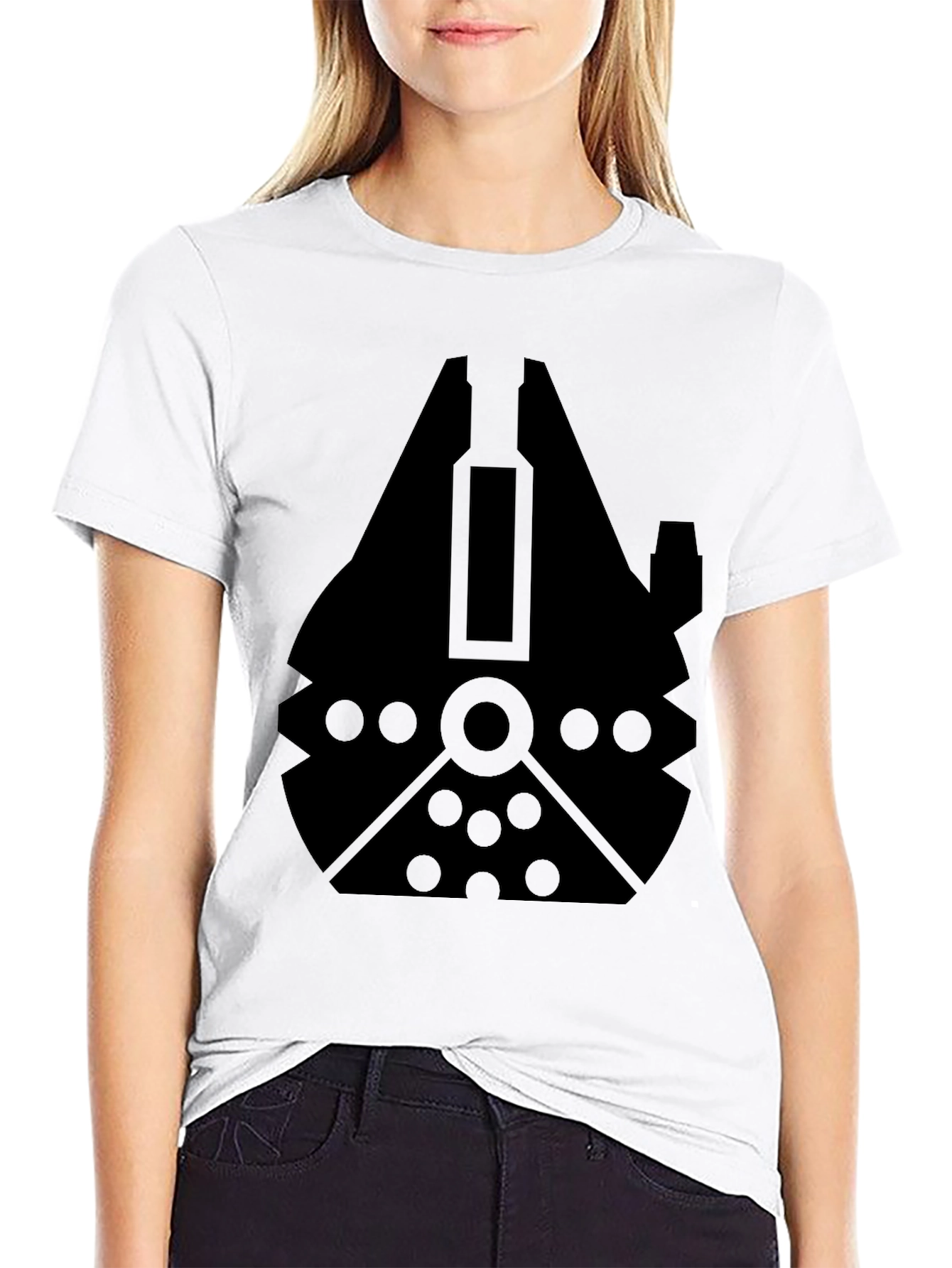 Millennium Falcon Graphic Tee - Black
