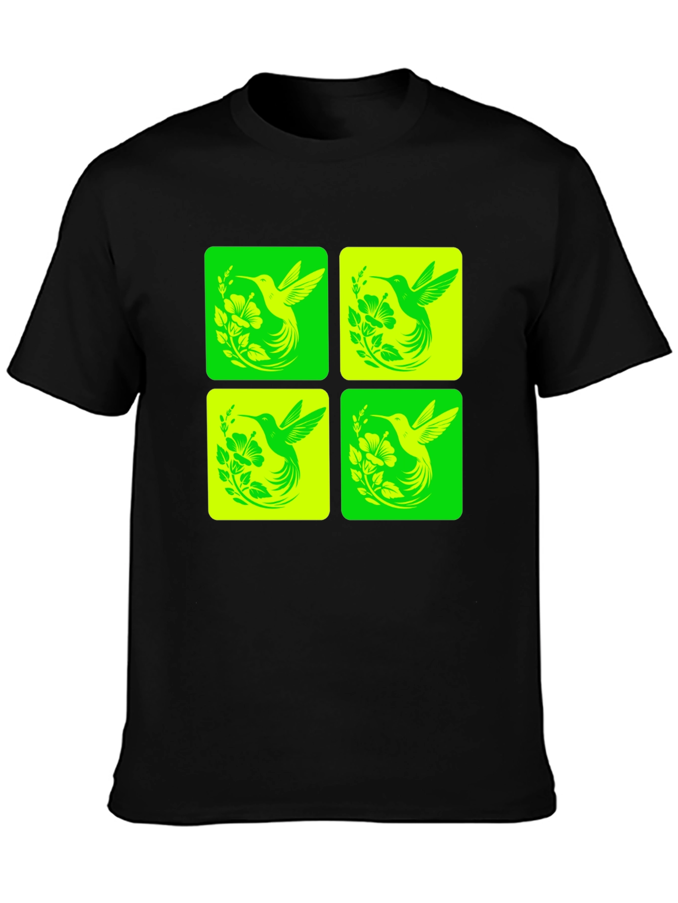 Hummingbird Graphic Tee - Trendy Nature Design