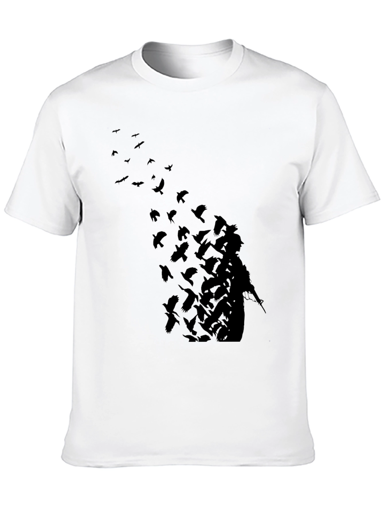 Mens Black Graphic Tee - Soldier into Birds