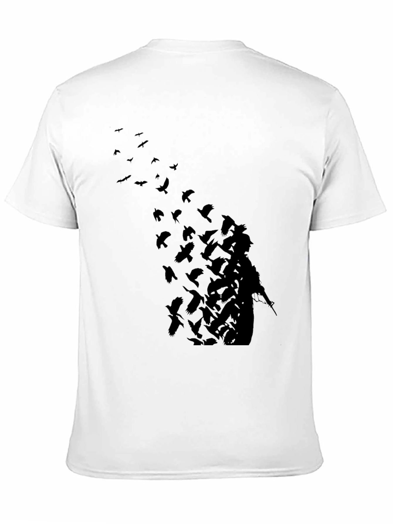 Mens Black Graphic Tee - Soldier into Birds