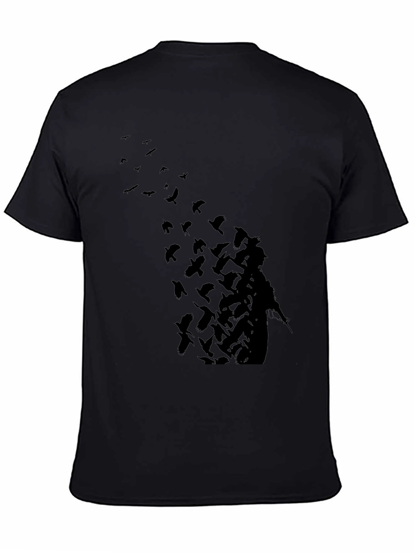 Mens Black Graphic Tee - Soldier into Birds
