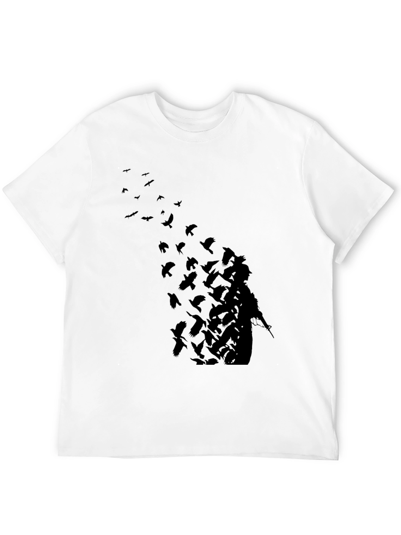 Mens Black Graphic Tee - Soldier into Birds