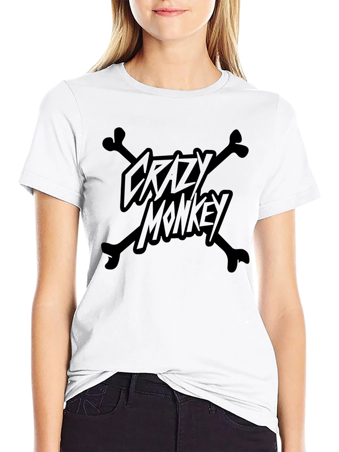 Crazy Monkey T-Shirt - Black Graphic Tee