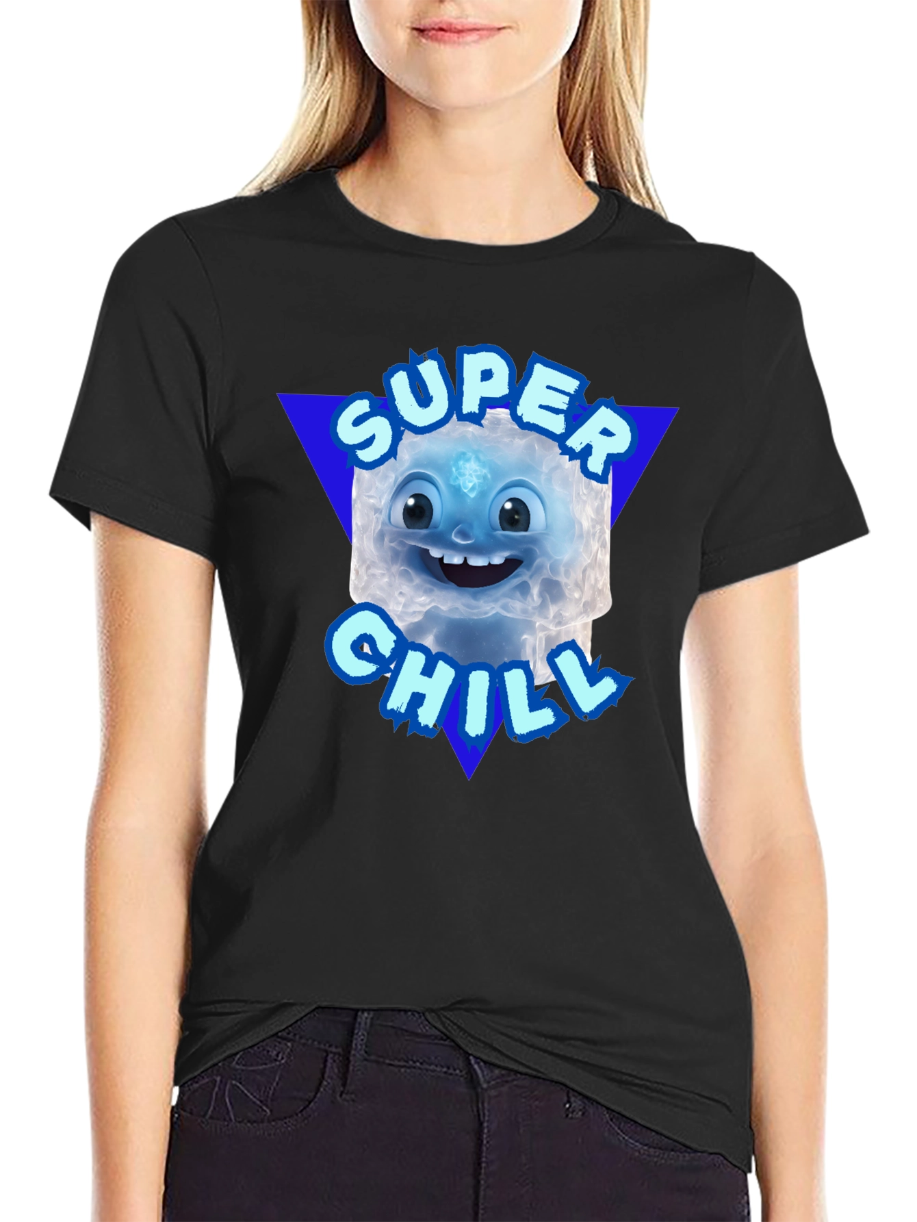 Super Chill Character Black T-Shirt