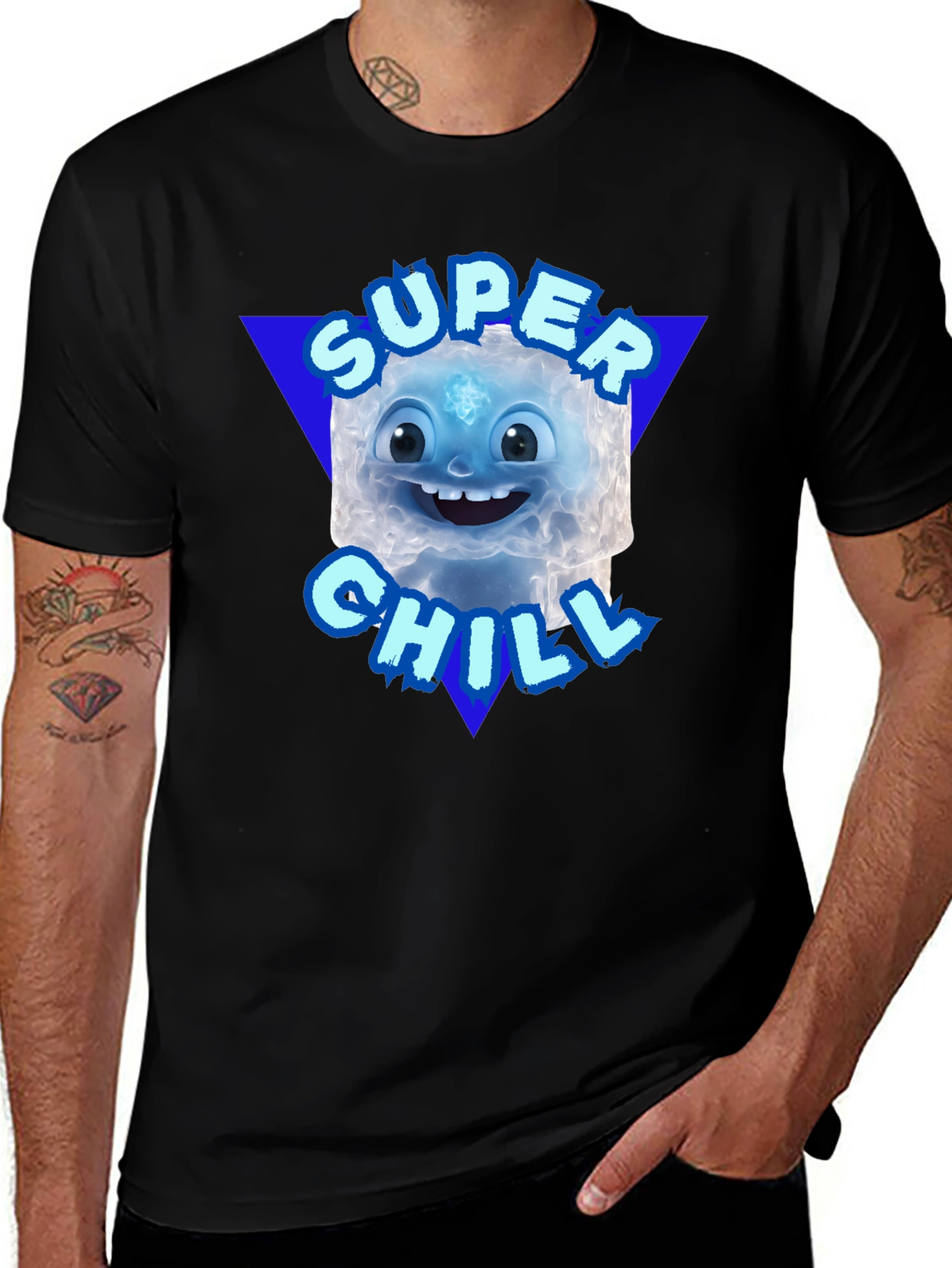 Super Chill Character Black T-Shirt