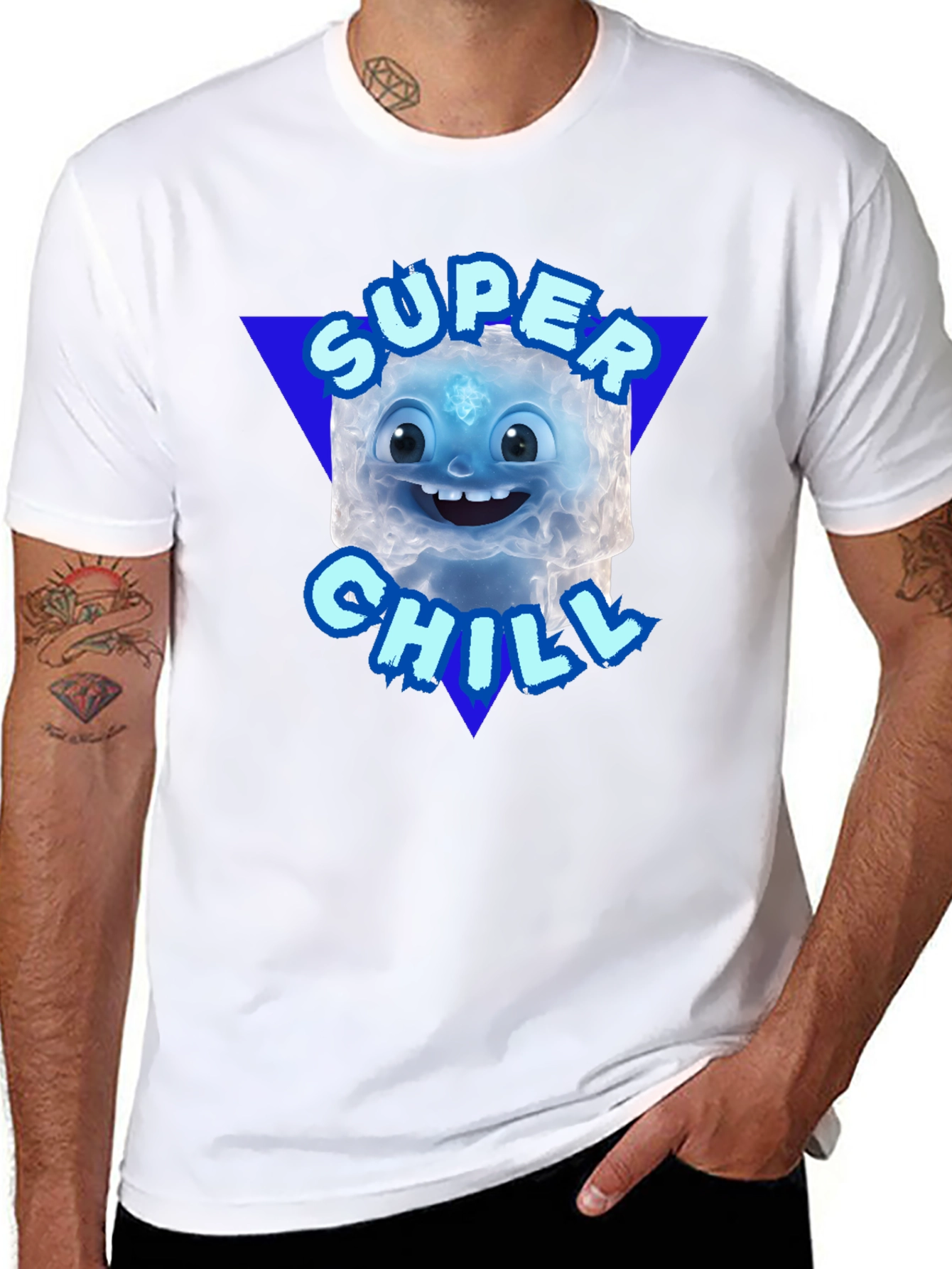 Super Chill Character Black T-Shirt