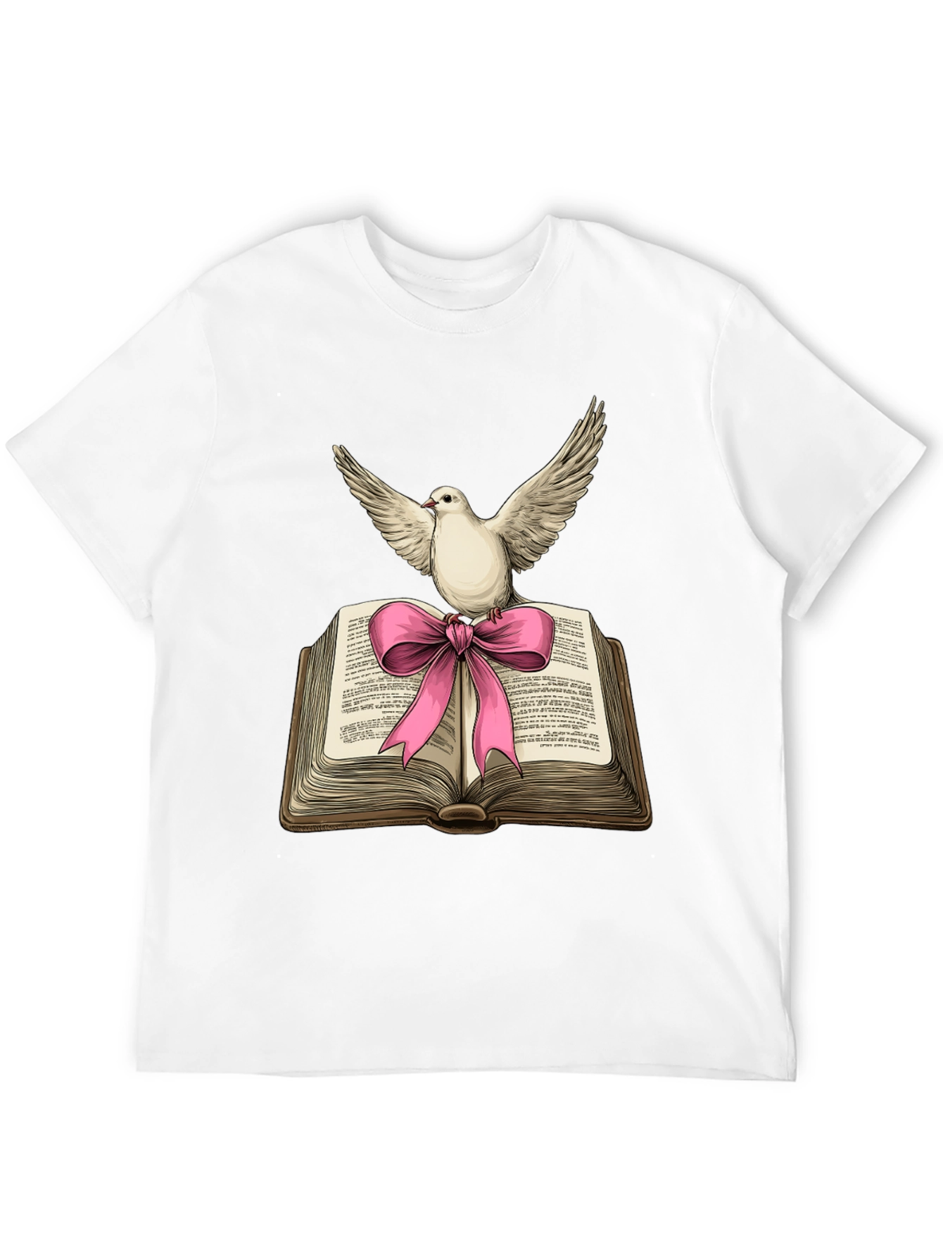 Dove on Book T-Shirt - Peace & Knowledge