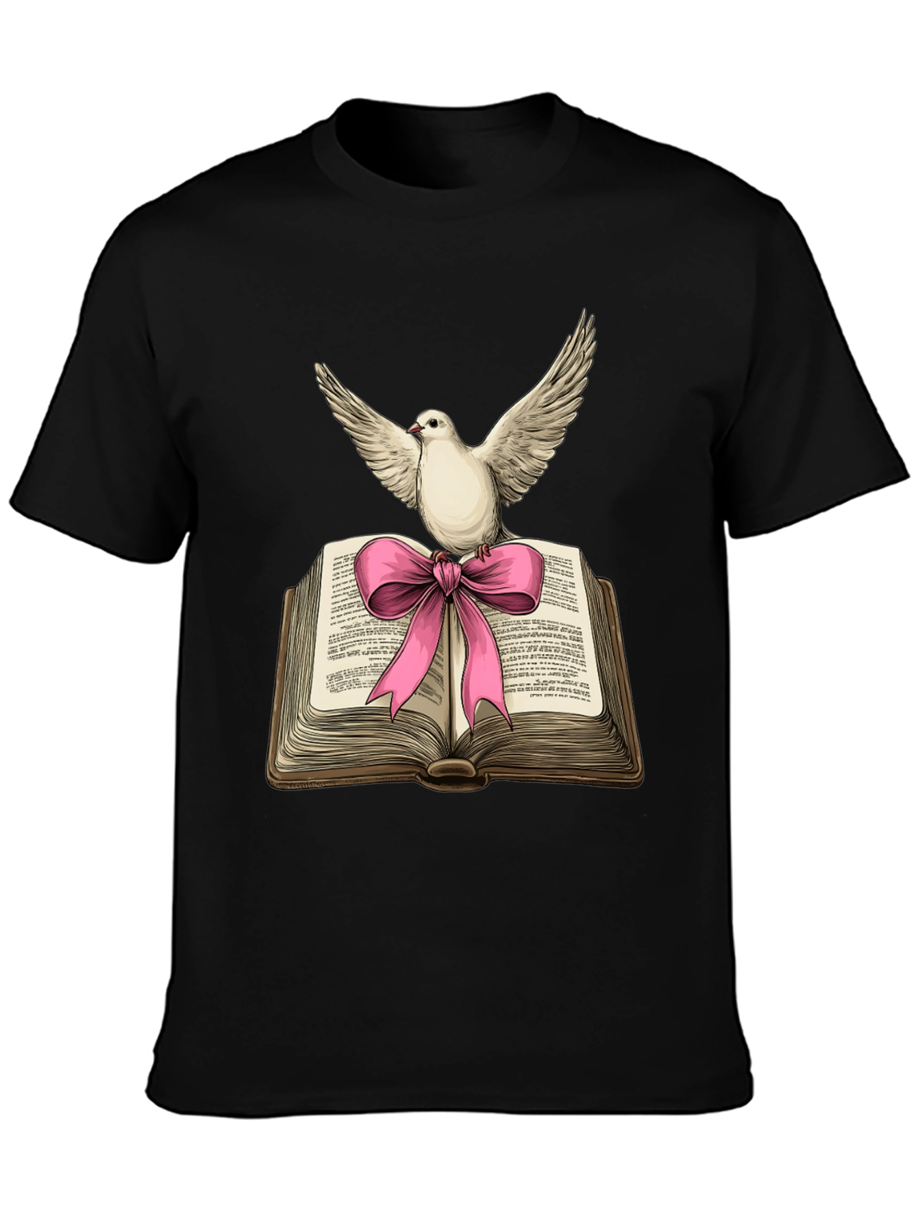 Dove on Book T-Shirt - Peace & Knowledge