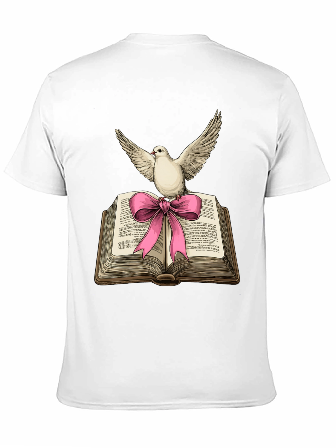 Dove on Book T-Shirt - Peace & Knowledge
