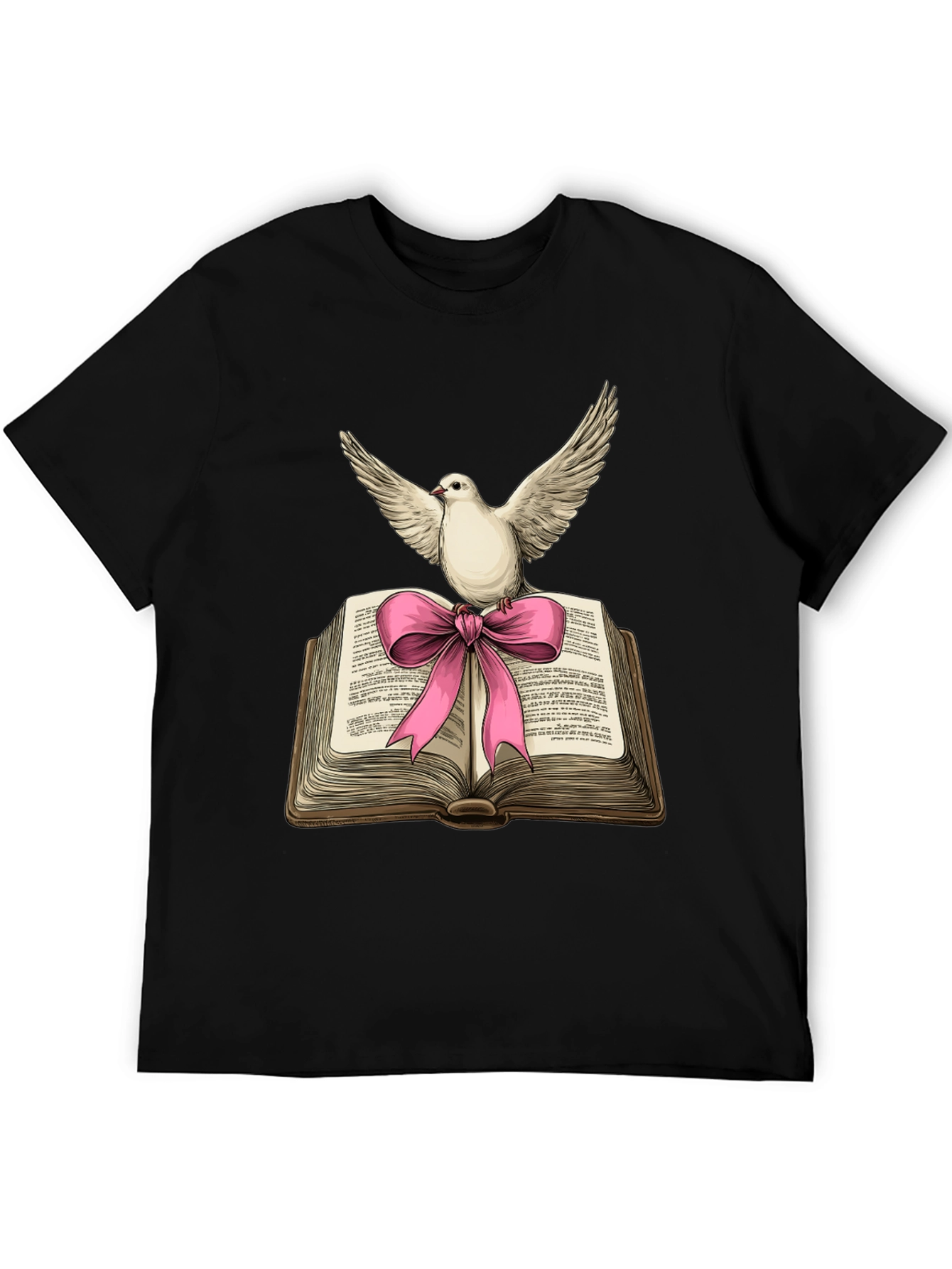 Dove on Book T-Shirt - Peace & Knowledge