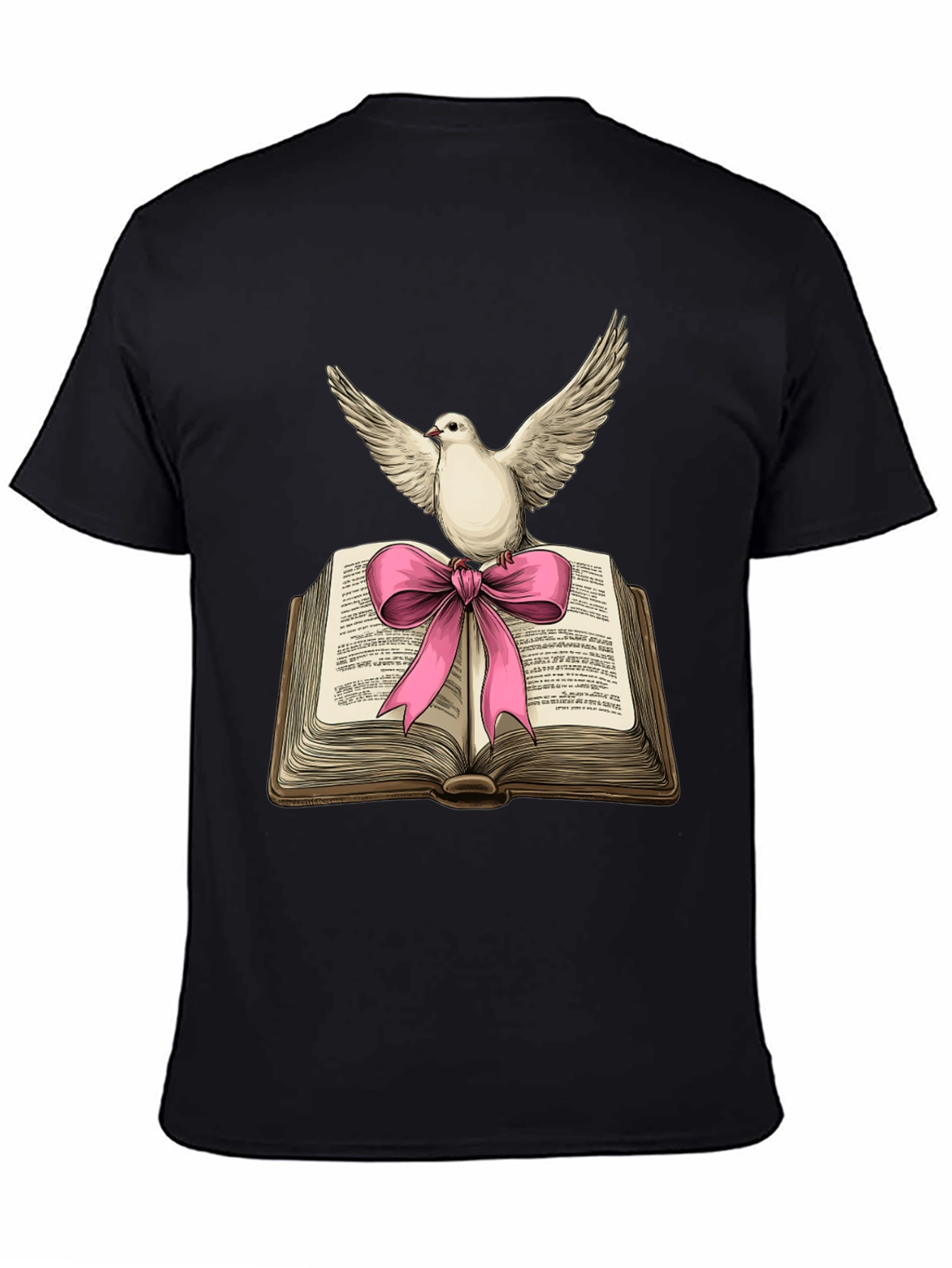 Dove on Book T-Shirt - Peace & Knowledge