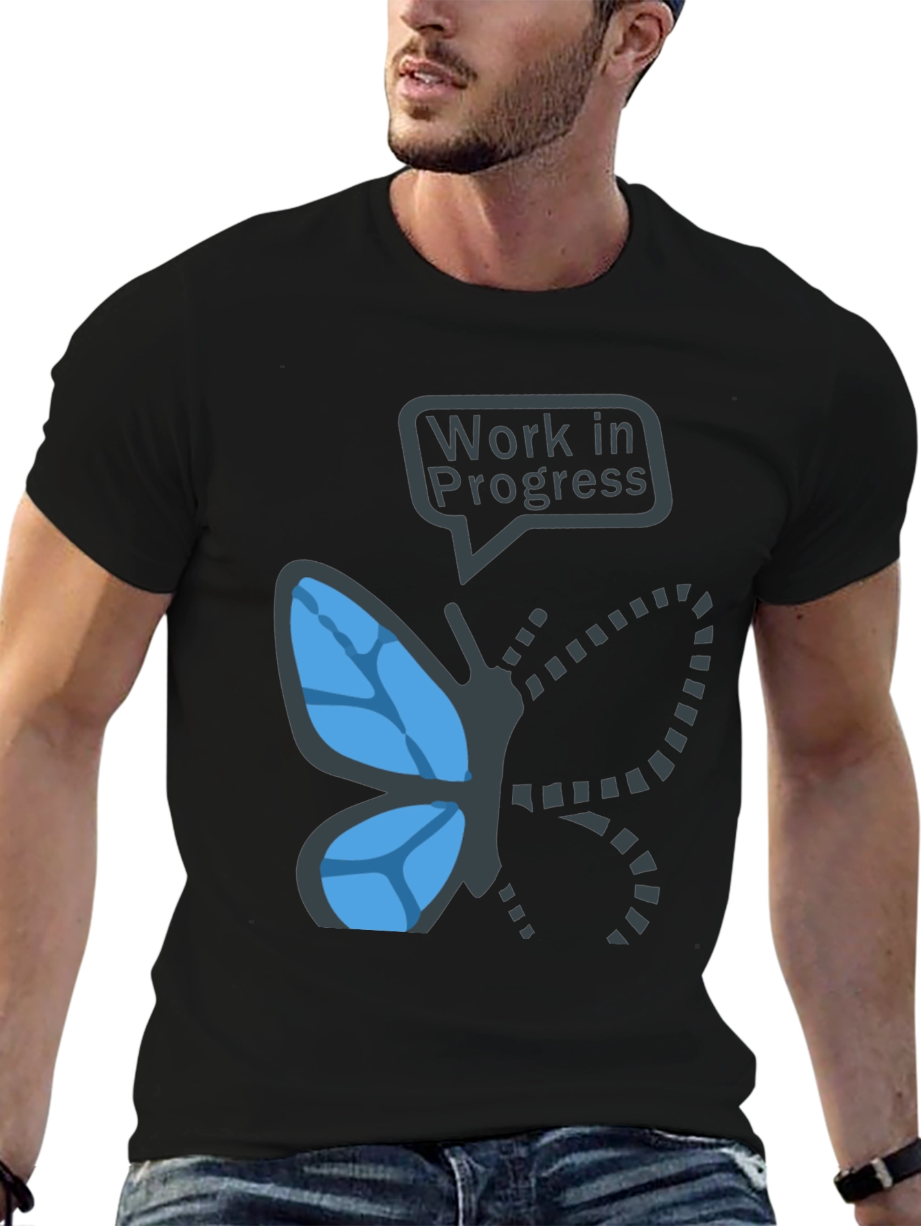 Work in Progress Butterfly Graphic T-Shirt