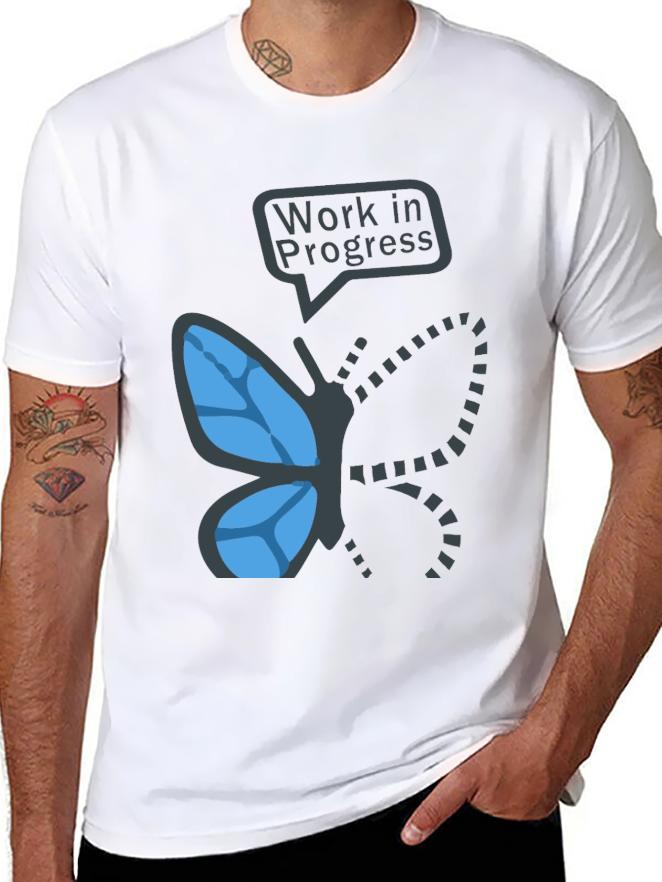 Work in Progress Butterfly Graphic T-Shirt