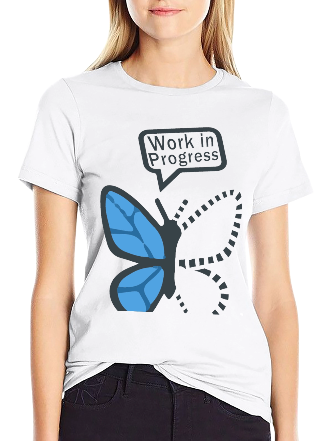 Work in Progress Butterfly Graphic T-Shirt