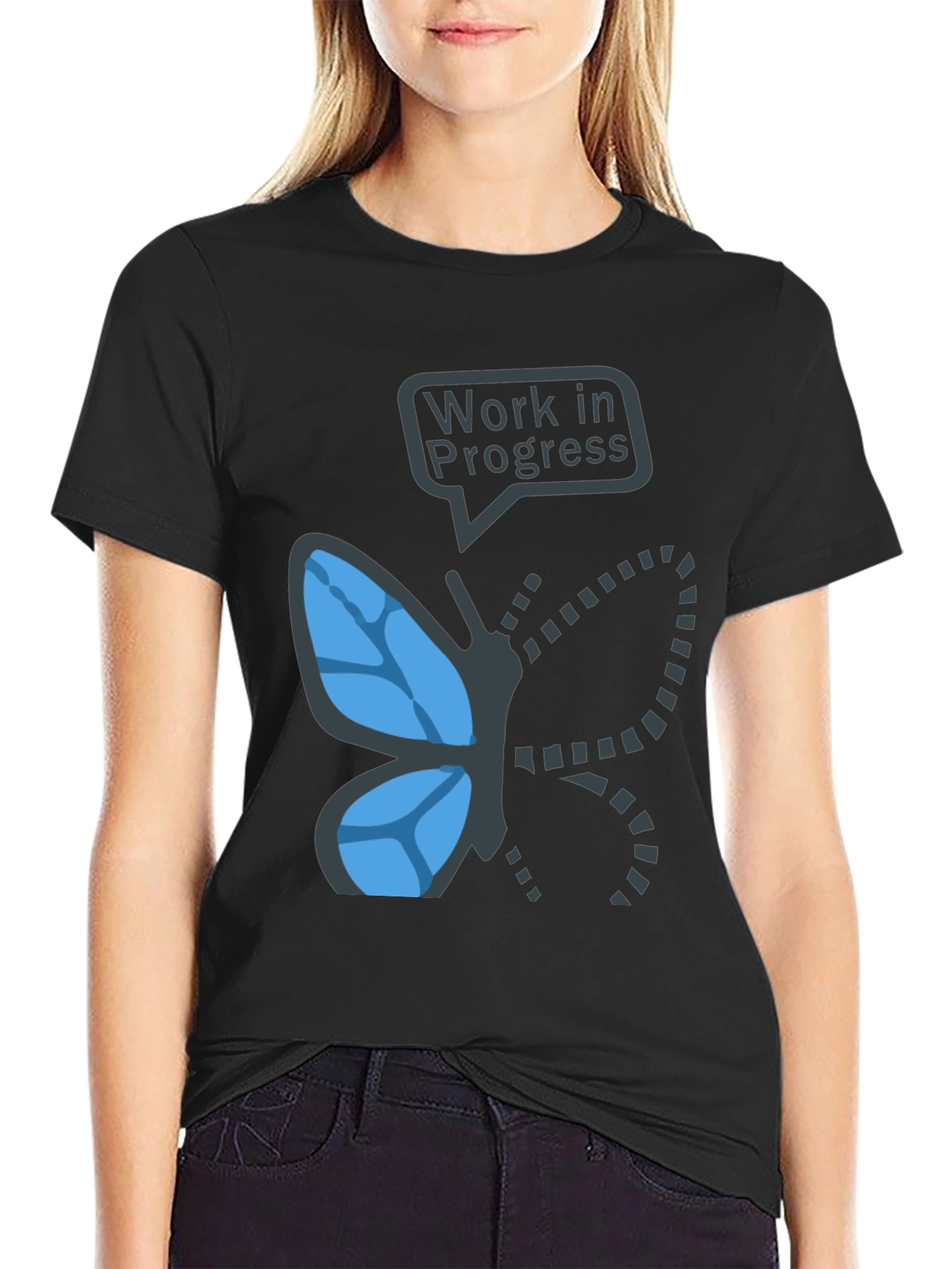 Work in Progress Butterfly Graphic T-Shirt