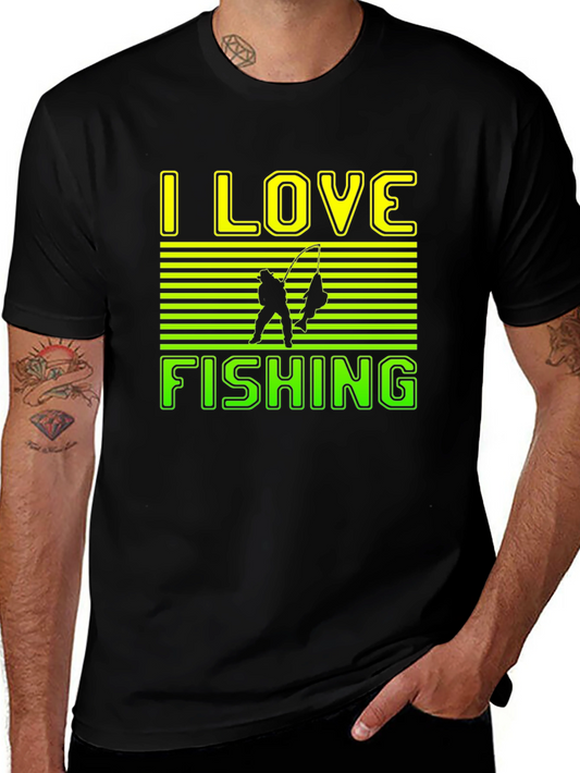 I Love Fishing T-Shirt - Graphic Tee for Anglers