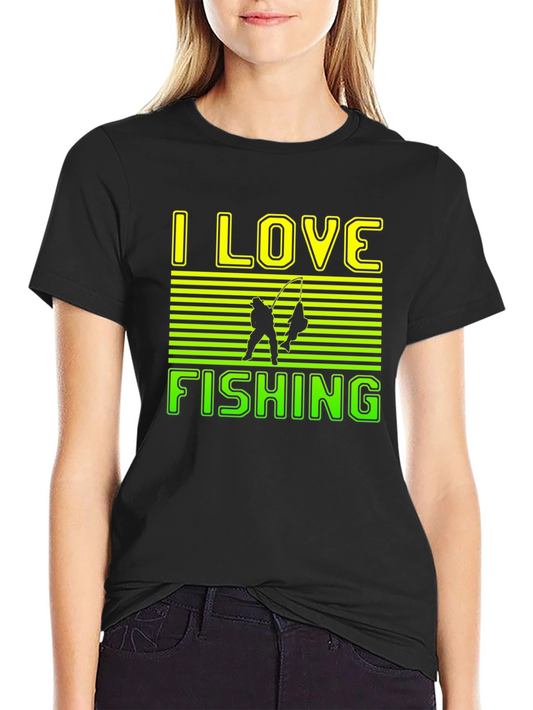 I Love Fishing T-Shirt - Graphic Tee for Anglers