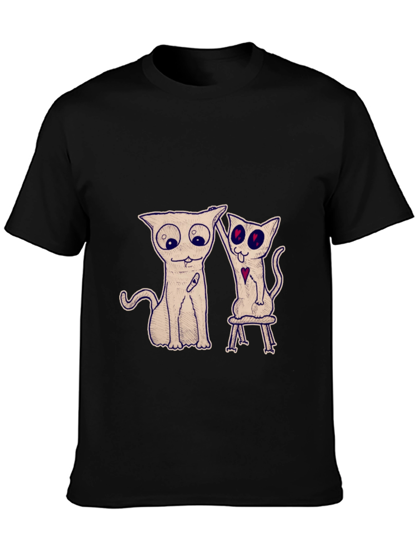 Quirky Cat Graphic Tee - Unique Design