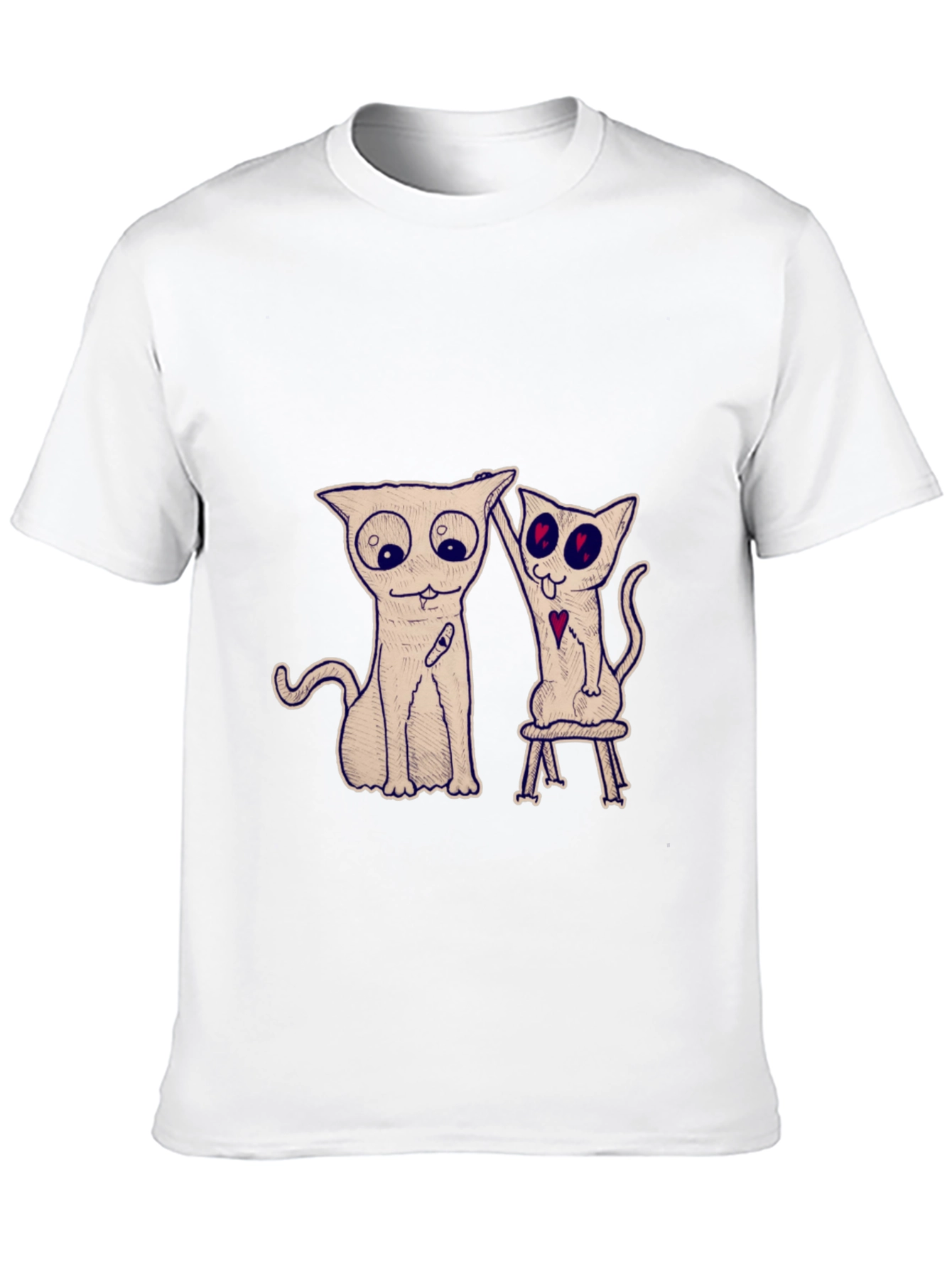 Quirky Cat Graphic Tee - Unique Design