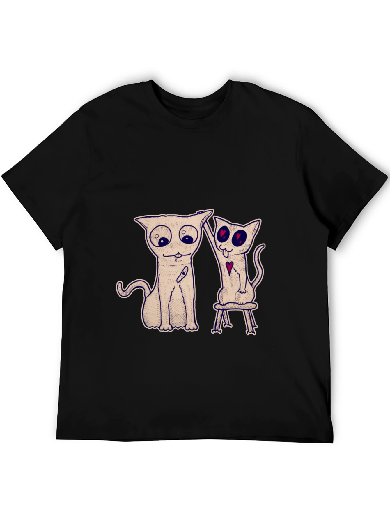 Quirky Cat Graphic Tee - Unique Design