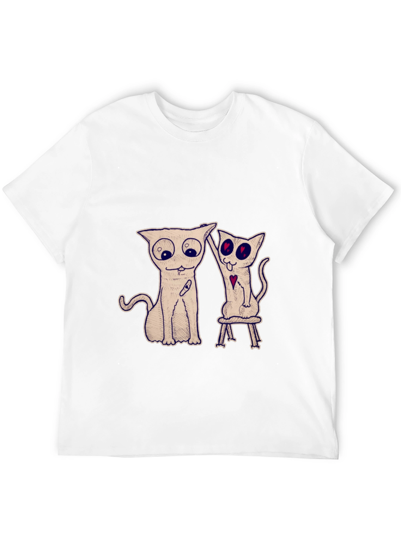 Quirky Cat Graphic Tee - Unique Design