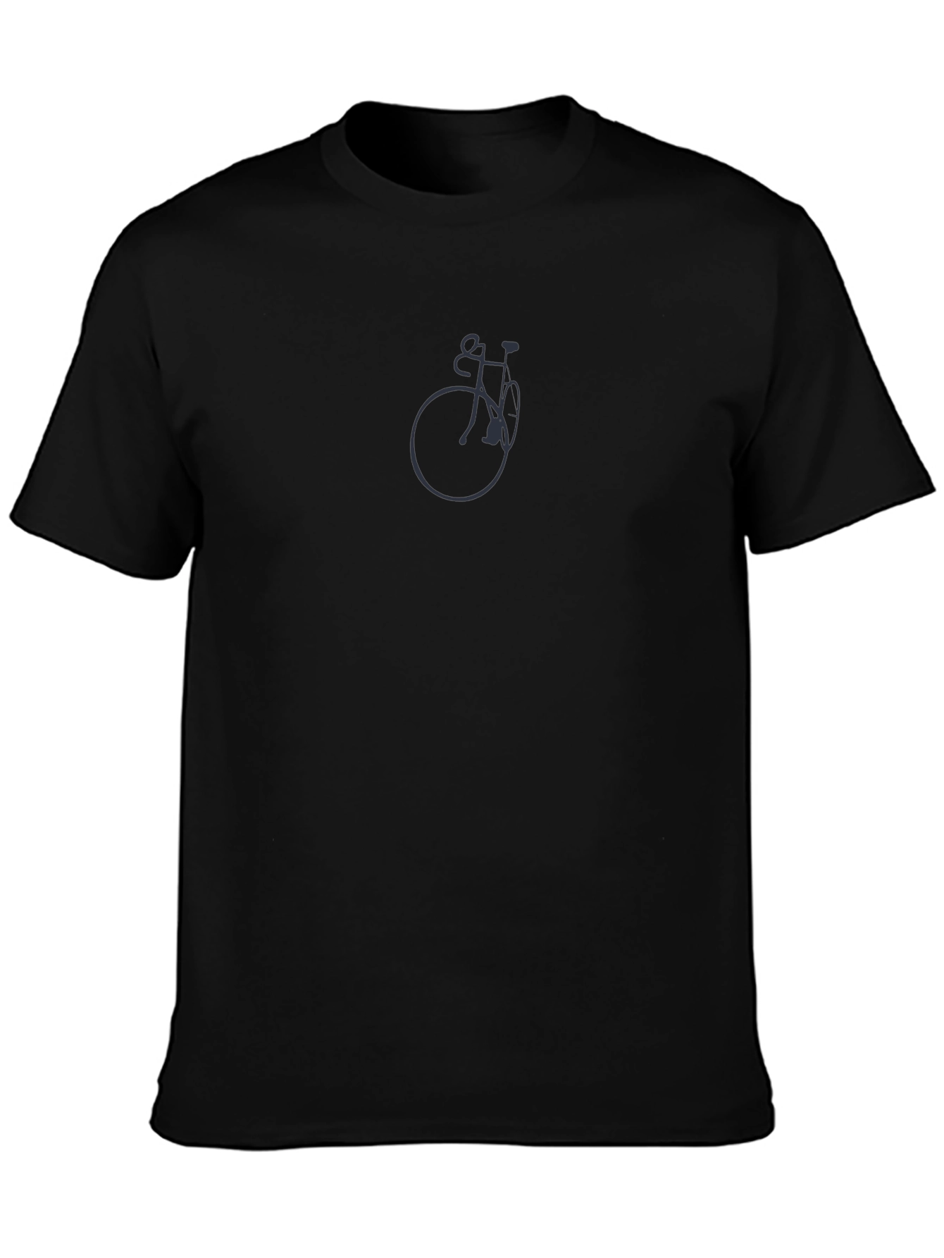 Minimalist Bike Graphic T-Shirt - Black