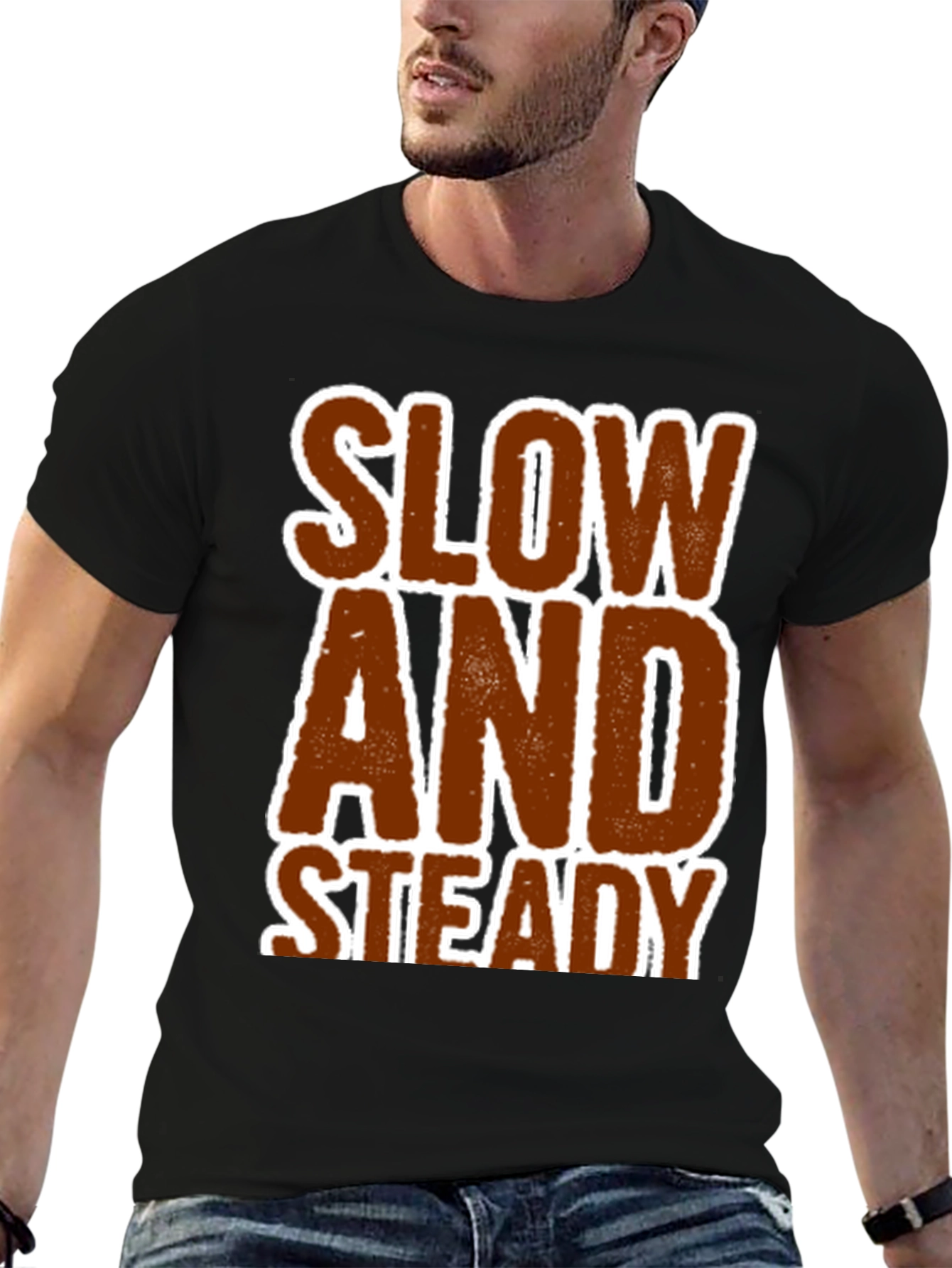 Slow and Steady Graphic Tee - Black
