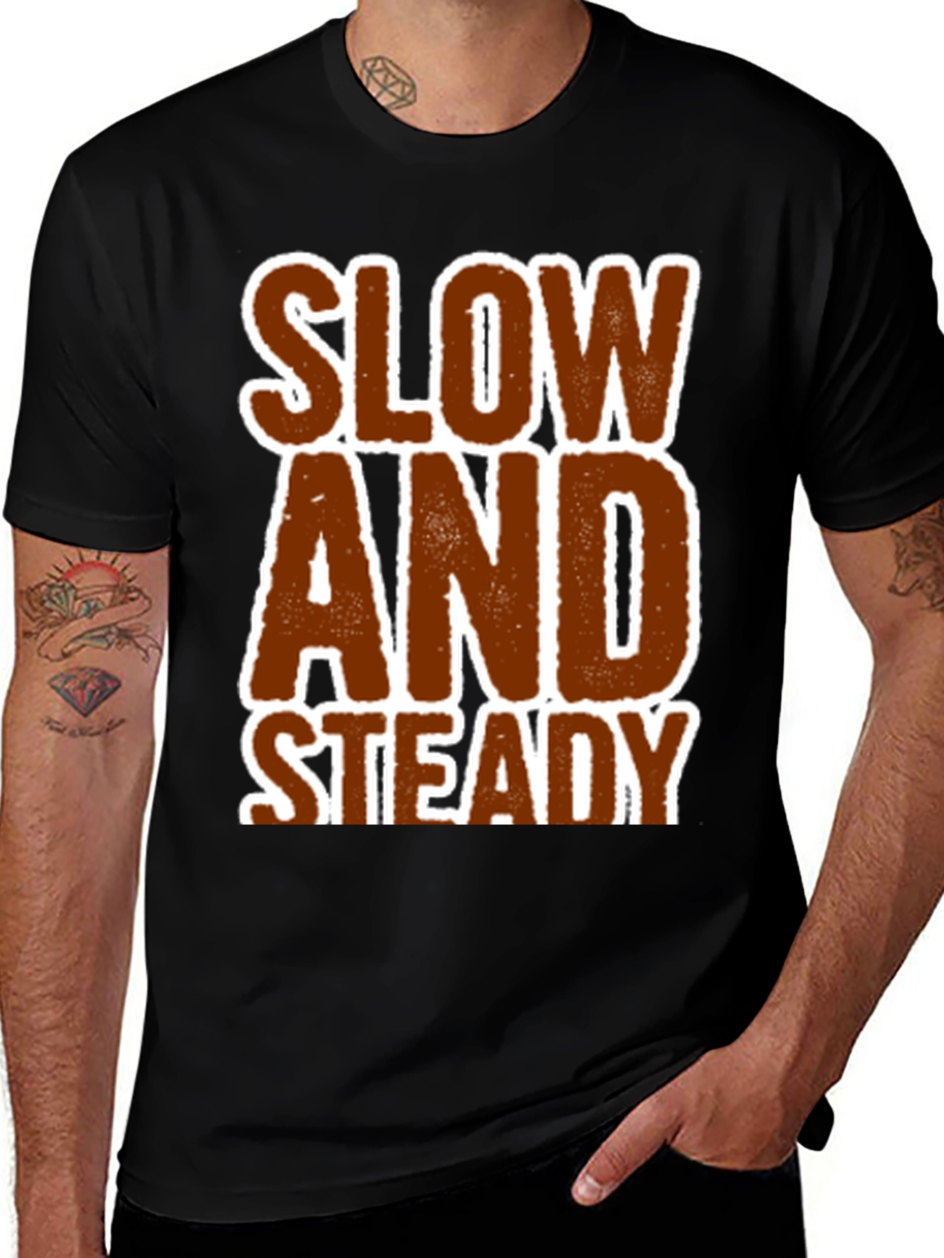Slow and Steady Graphic Tee - Black