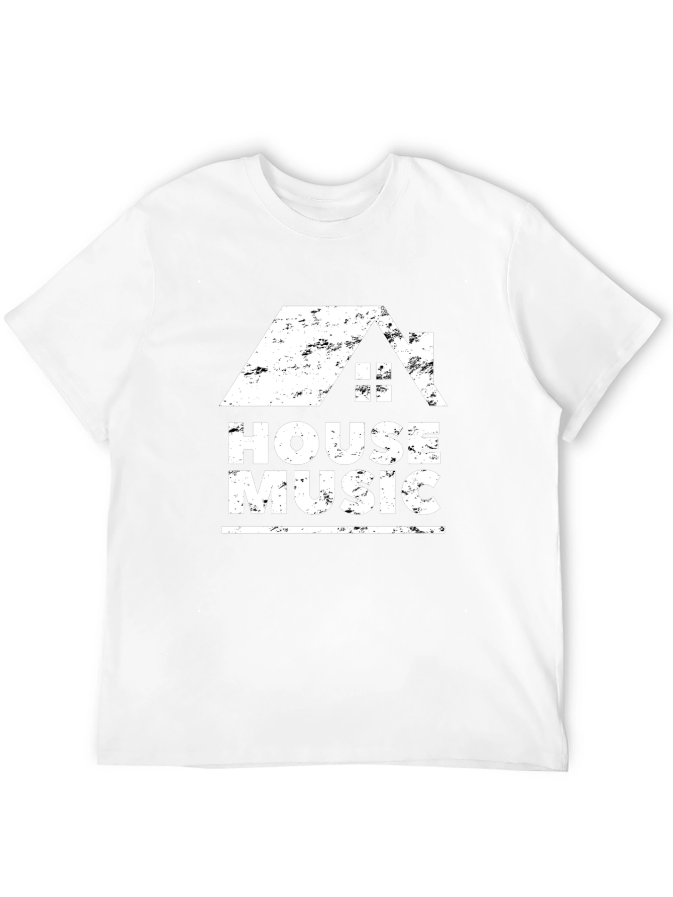 House Music Graphic Tee - Trendy Black T-Shirt