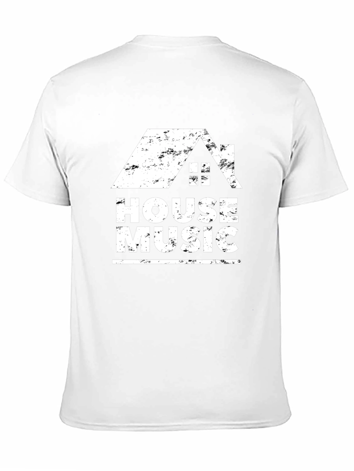 House Music Graphic Tee - Trendy Black T-Shirt