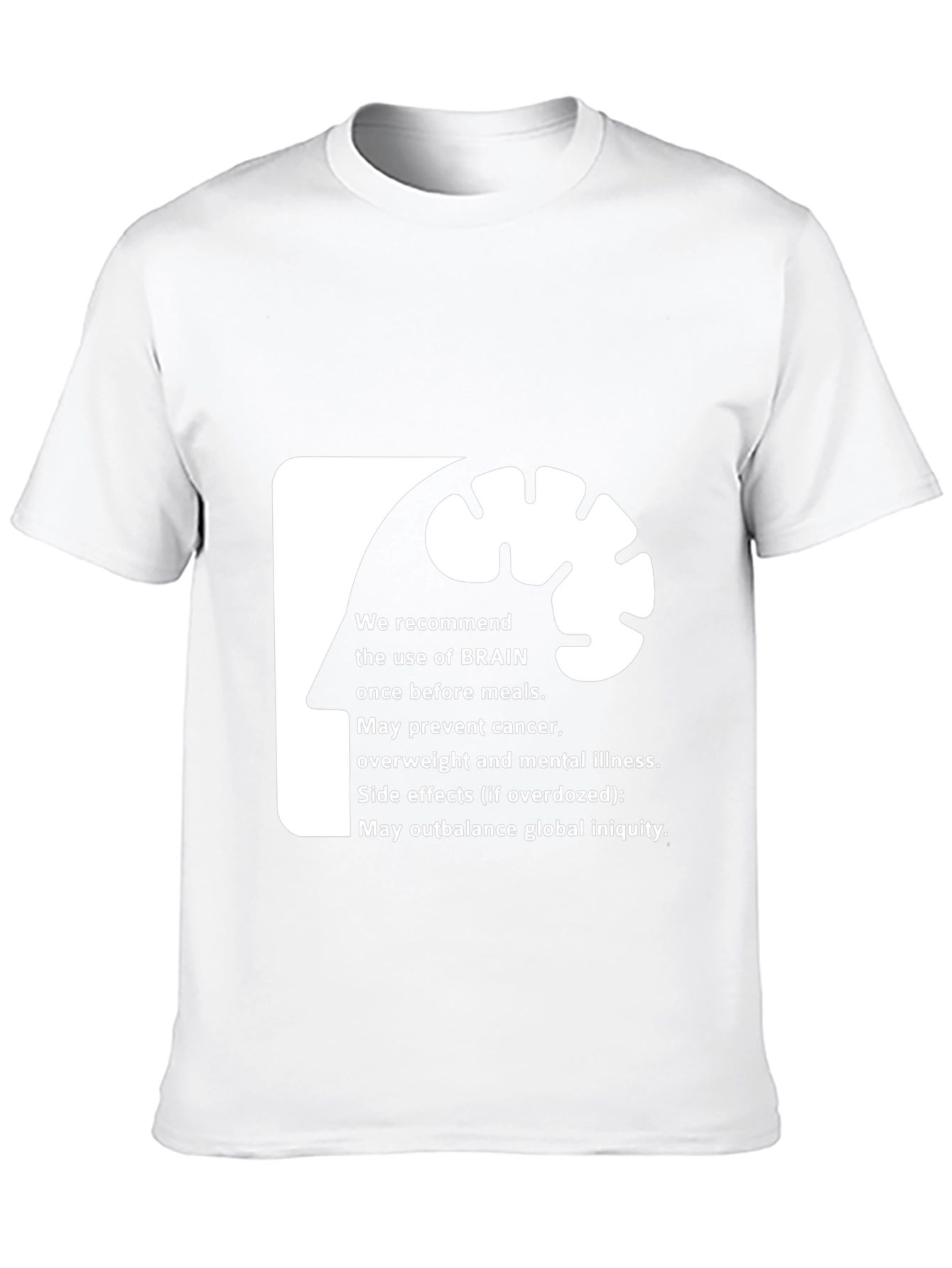 Brain Use Recommendation Graphic Tee - Black