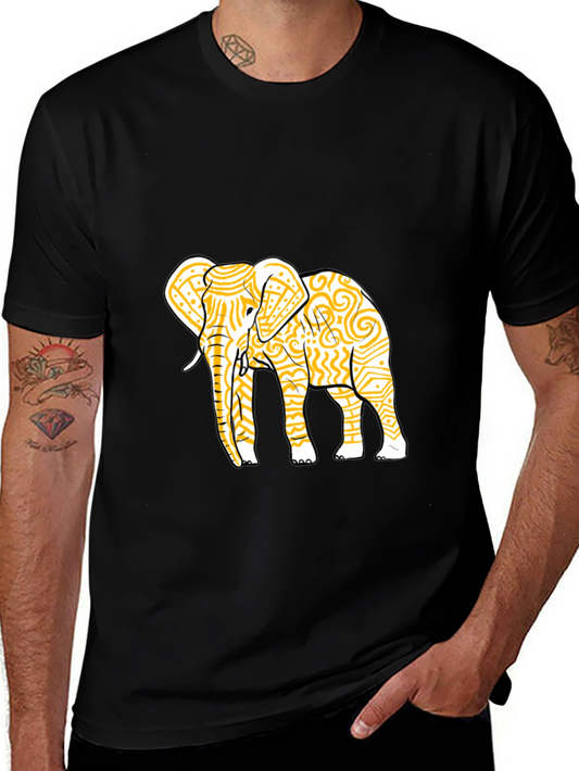 Elephant Graphic Tee - Stylish Mens Crew Neck T-Shirt