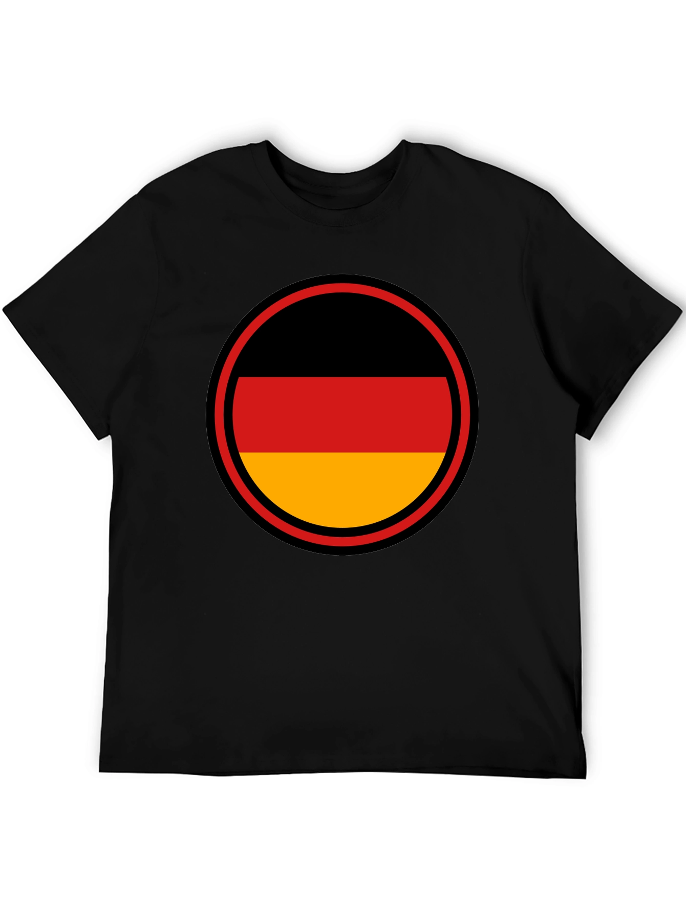 Germany Flag Circle T-Shirt - Black