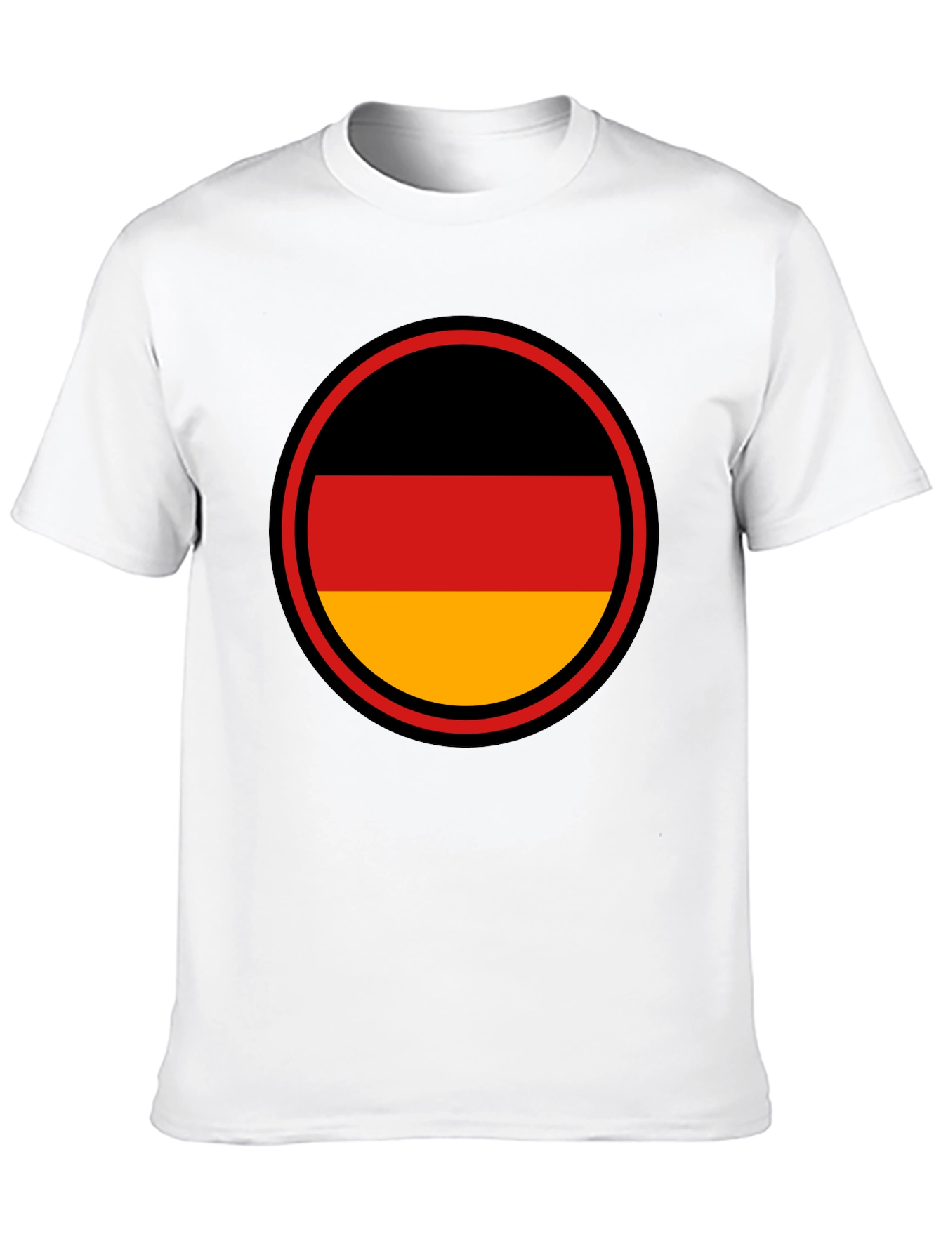 Germany Flag Circle T-Shirt - Black