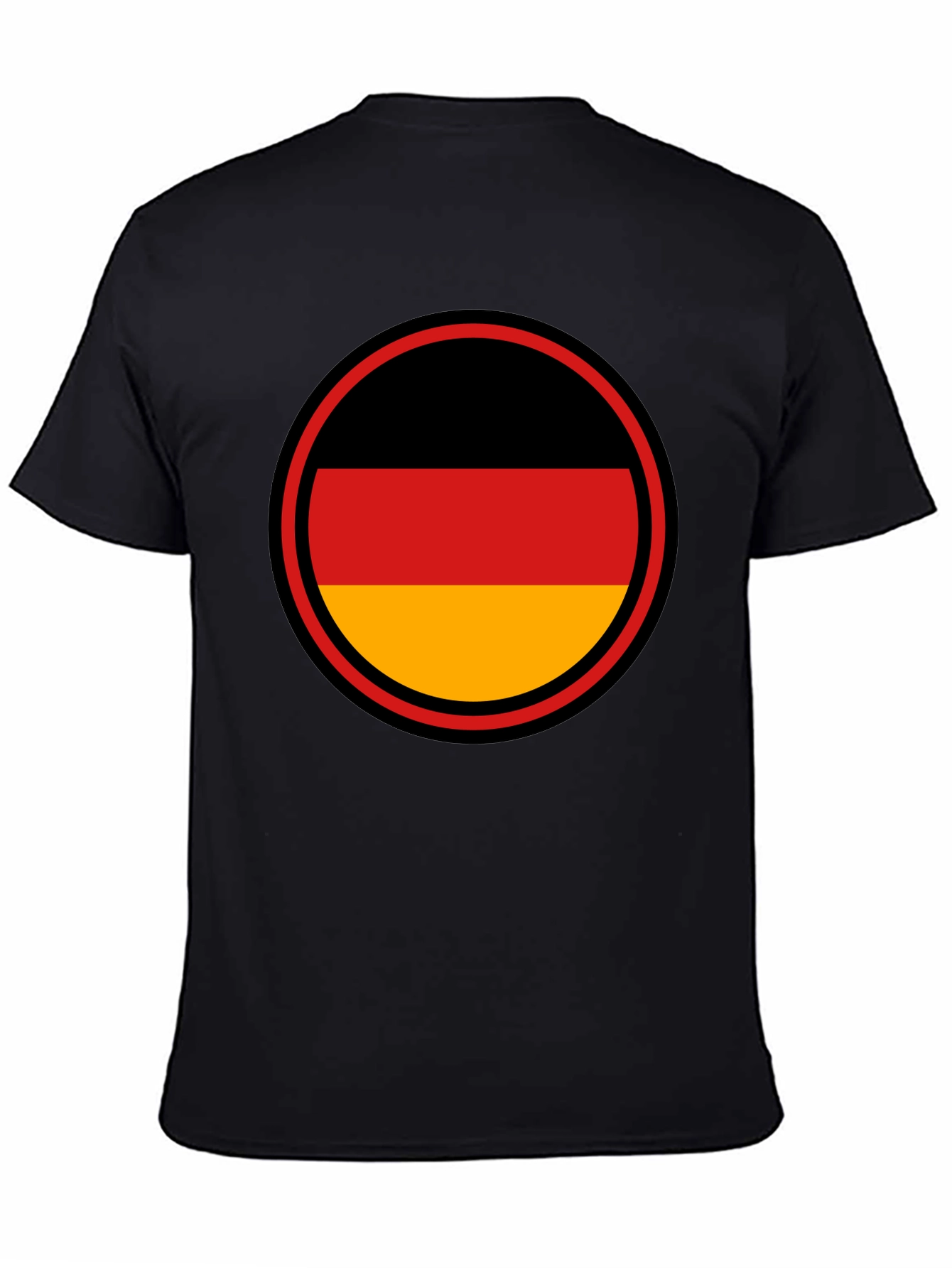 Germany Flag Circle T-Shirt - Black