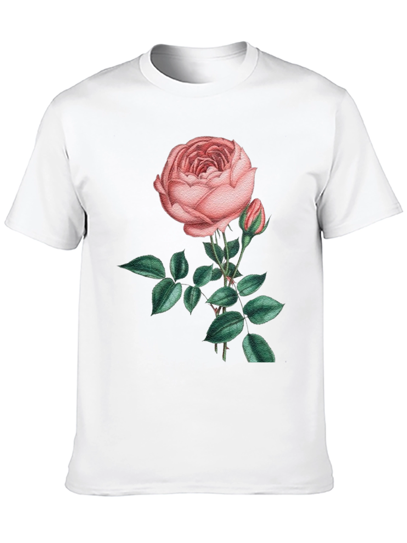 Floral Rose Graphic Black T-Shirt