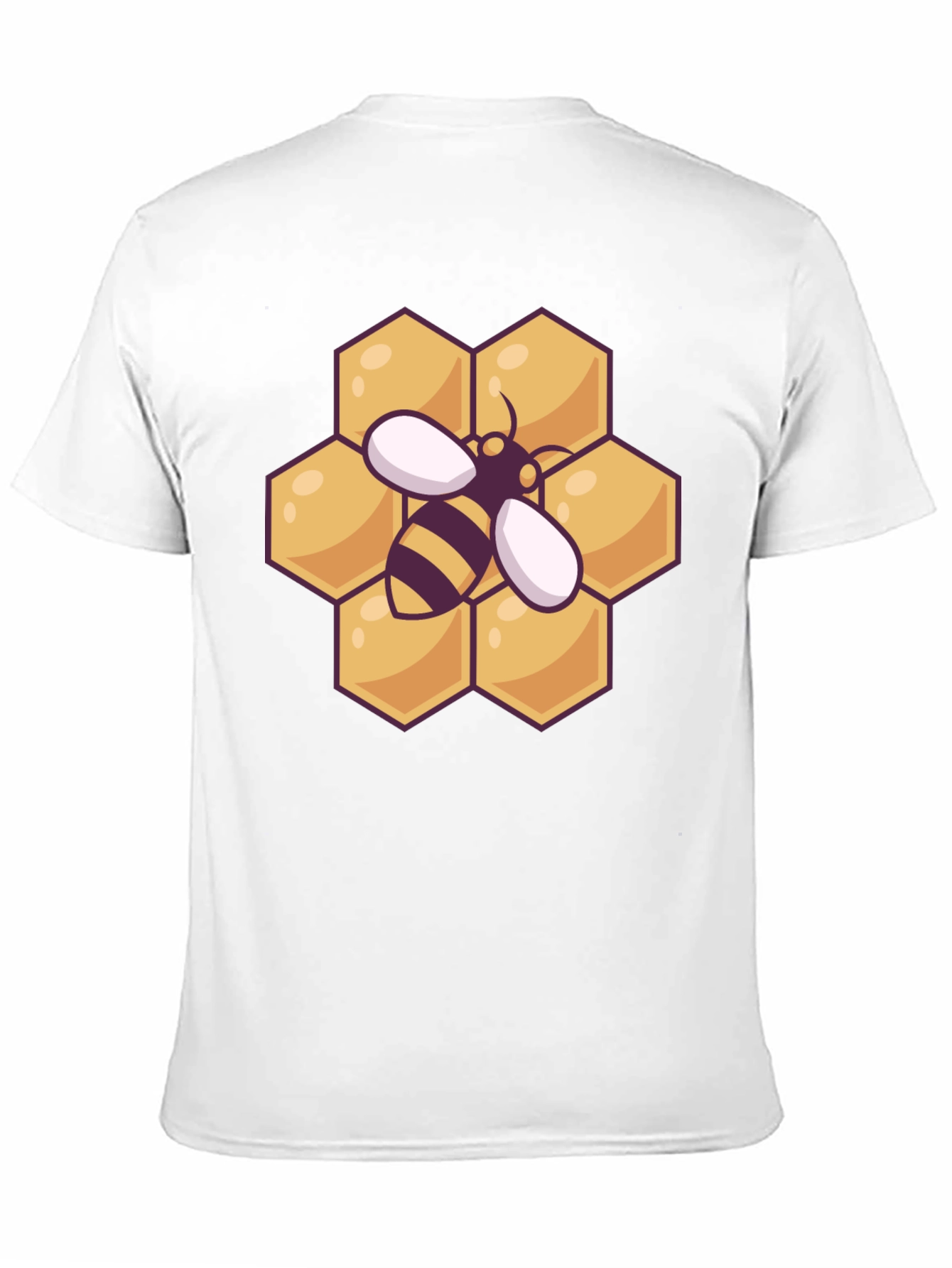 Honeycomb Bee Graphic Tee - Black