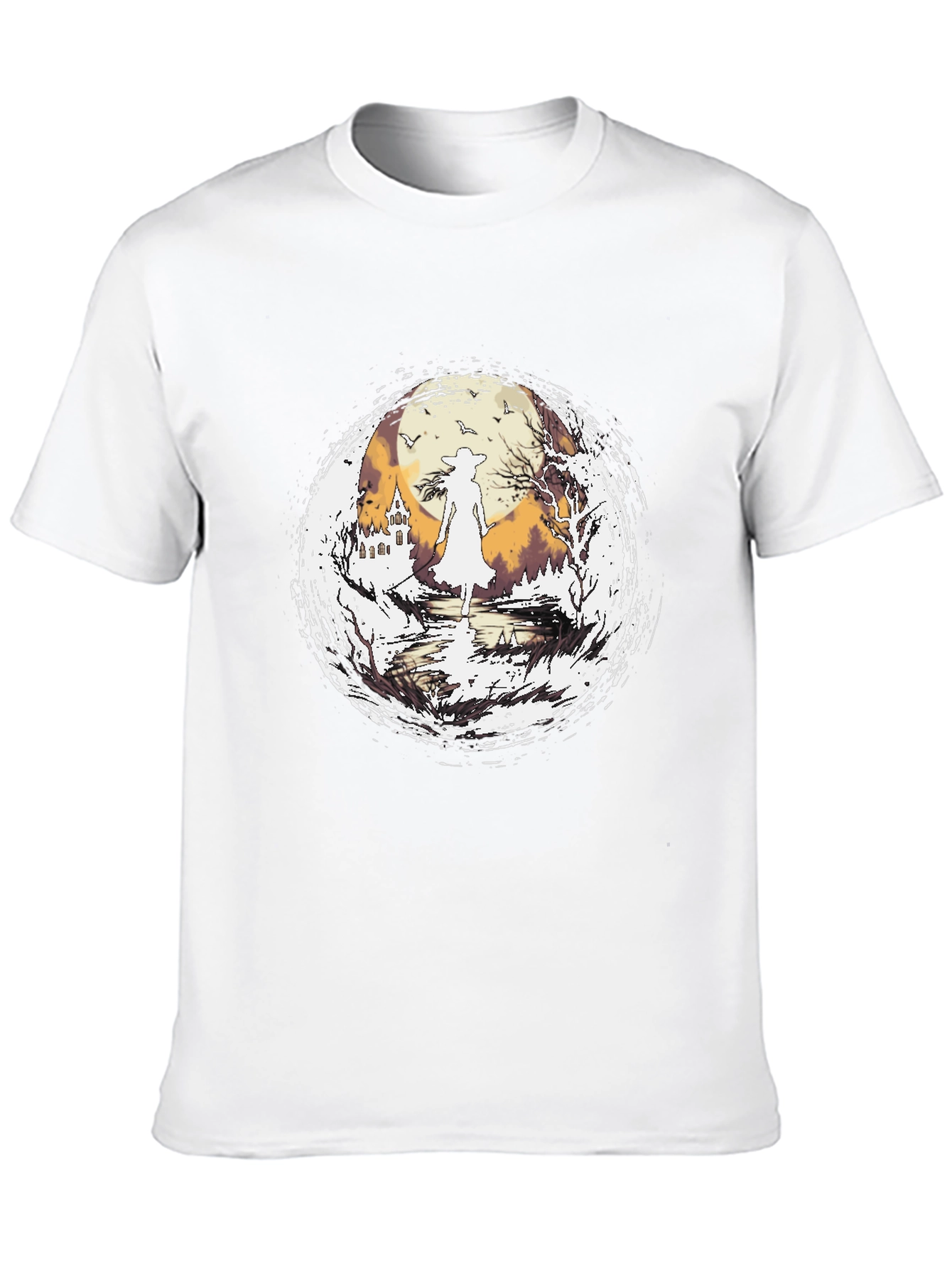Witch Silhouette Halloween T-Shirt
