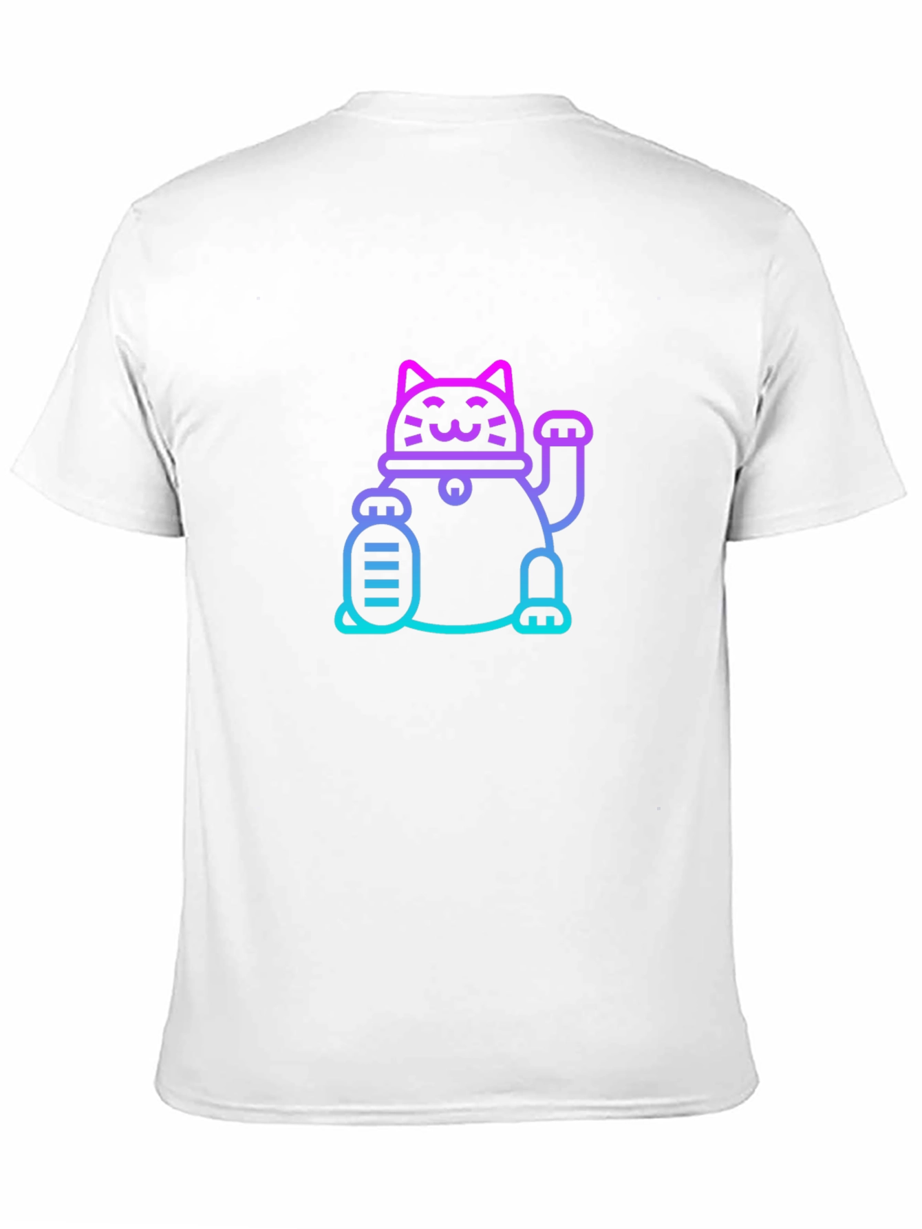 Lucky Cat Graphic Tee - Unisex Black T-Shirt